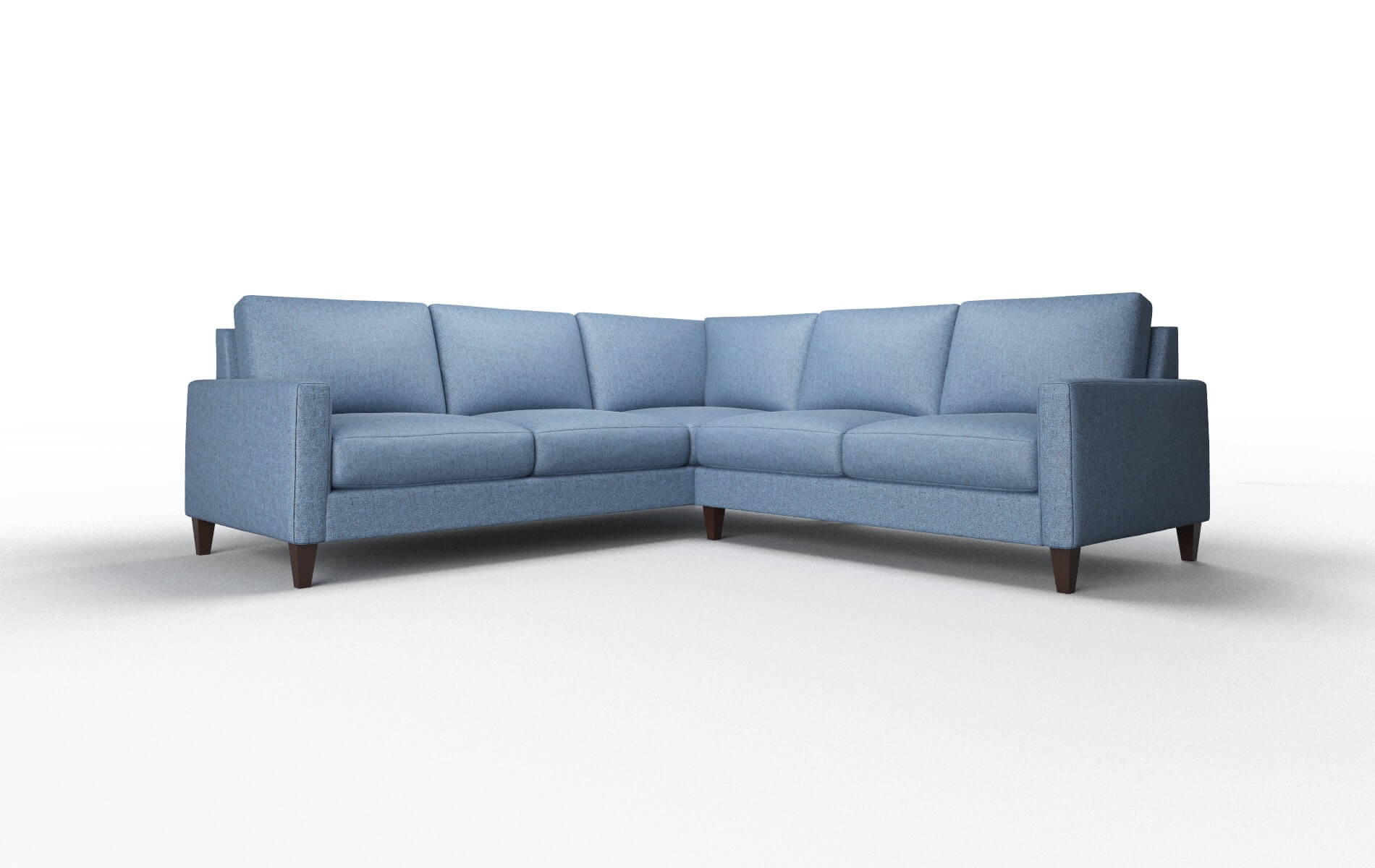 Cannes Derby Navy Sectional espresso legs 1