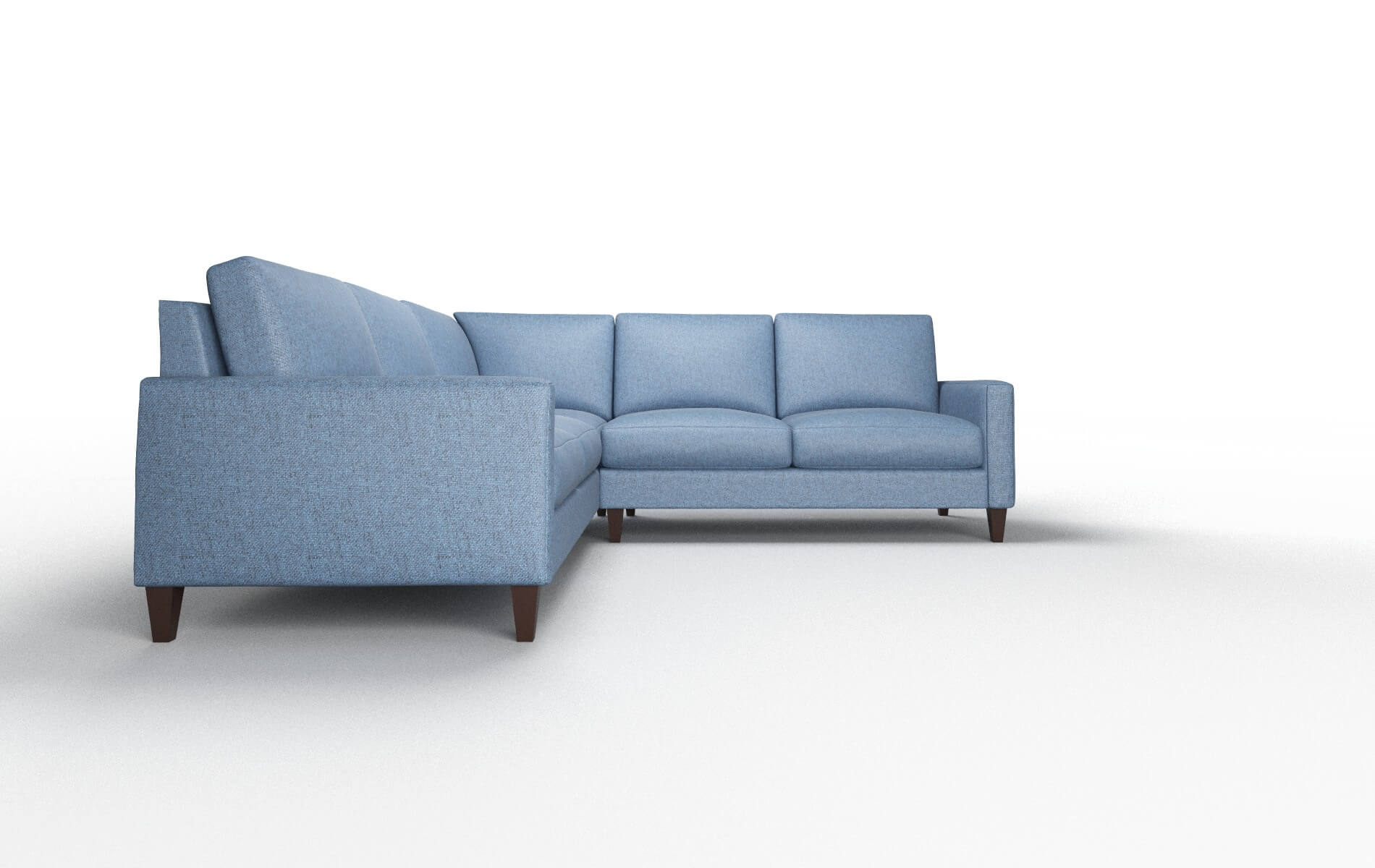 Cannes Derby Navy Sectional espresso legs 2
