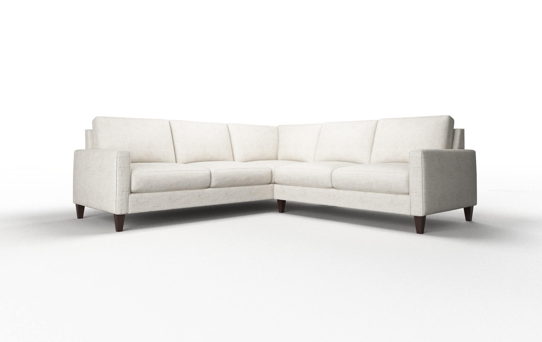 Cannes Derby Taupe Sectional espresso legs 1