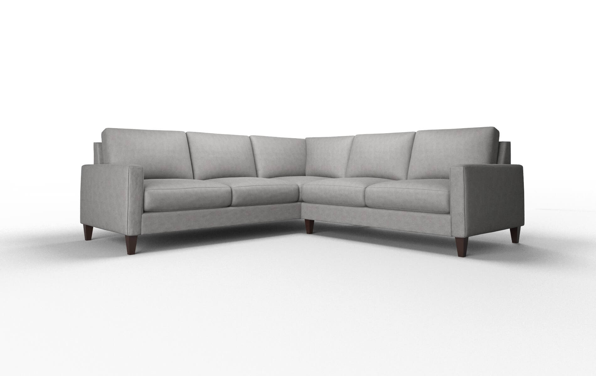 Cannes Dream_d Charcoal Sectional espresso legs 1