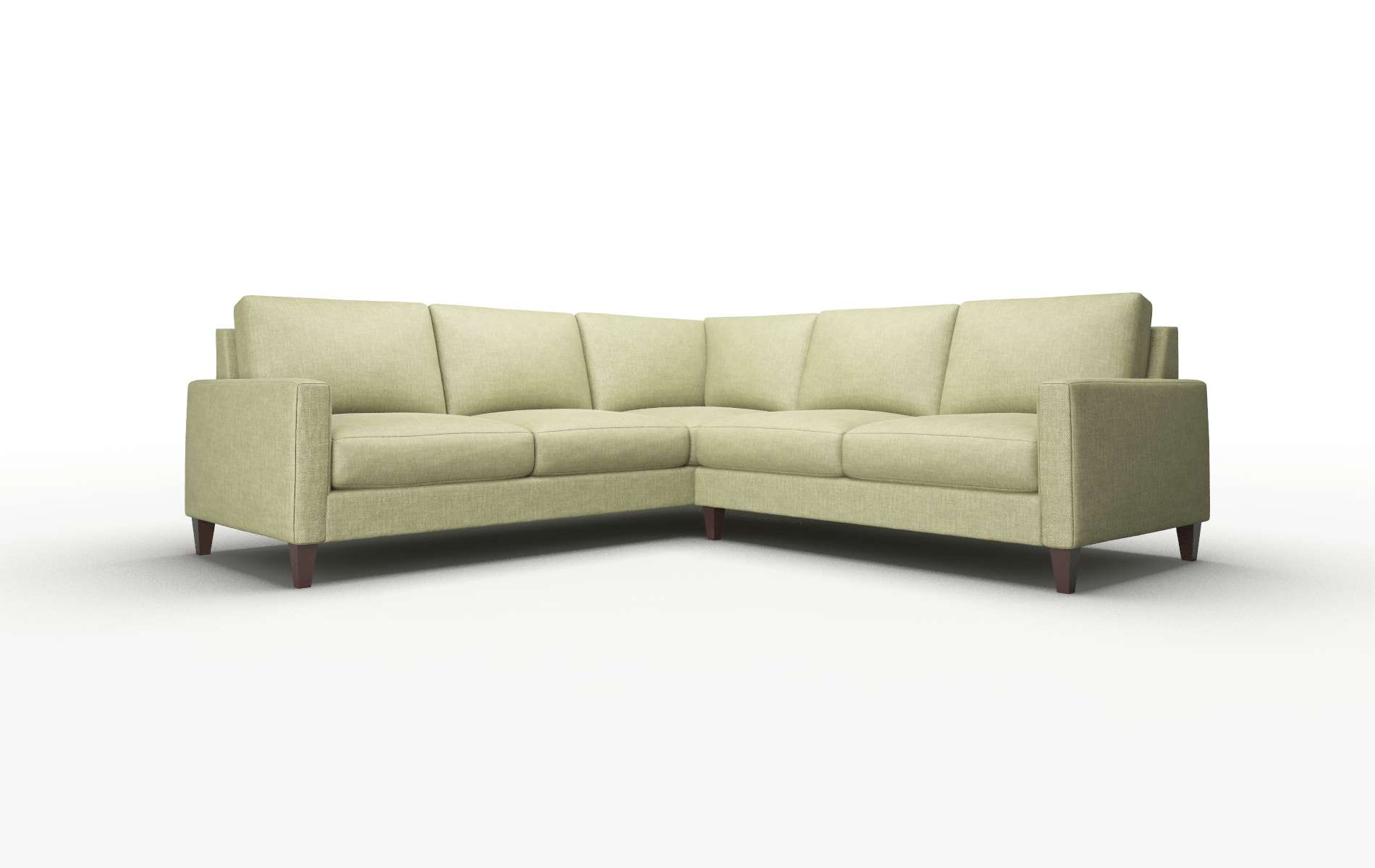 Cannes Durham Lime Sectional espresso legs