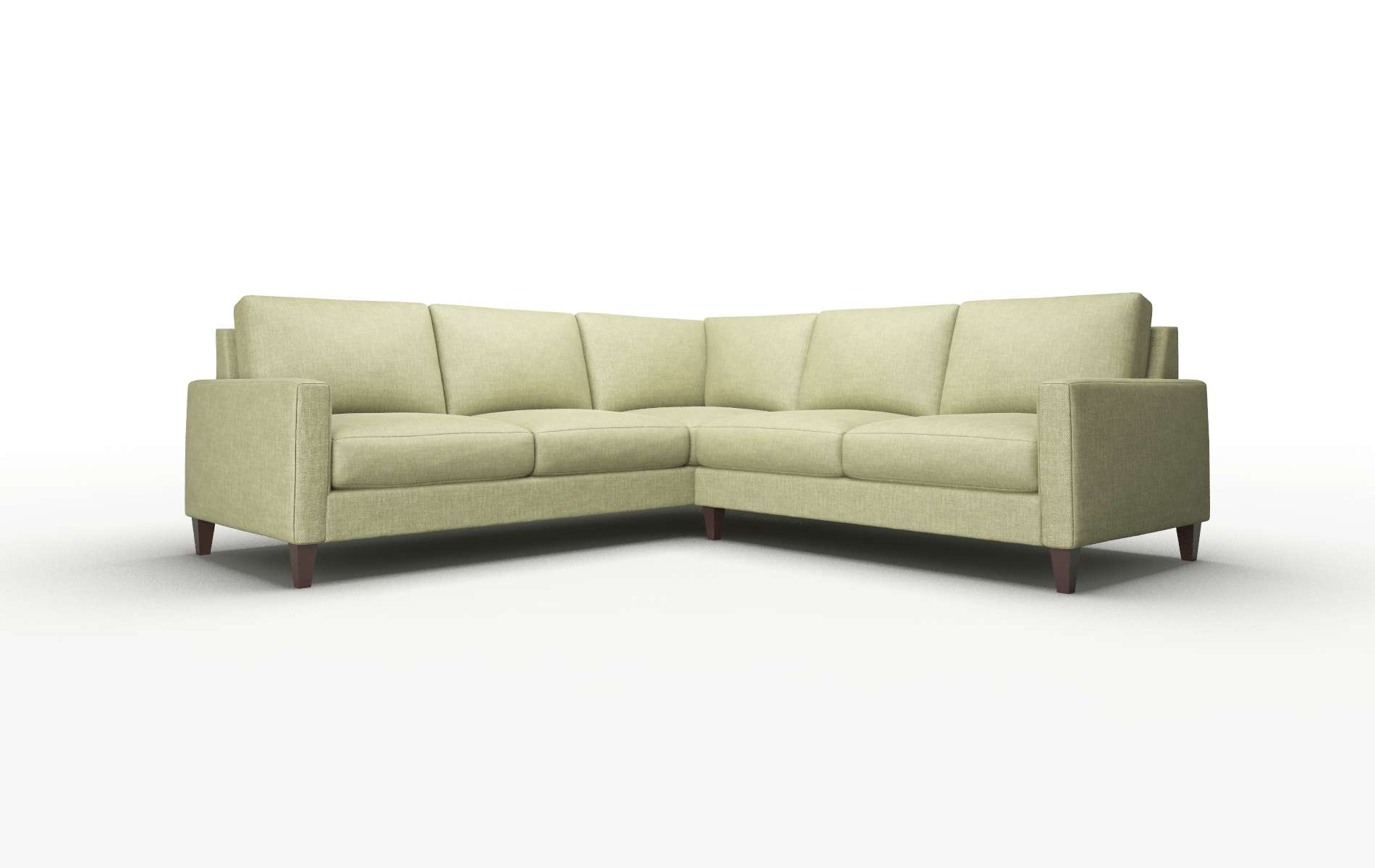 Cannes Durham Lime Sectional espresso legs 1