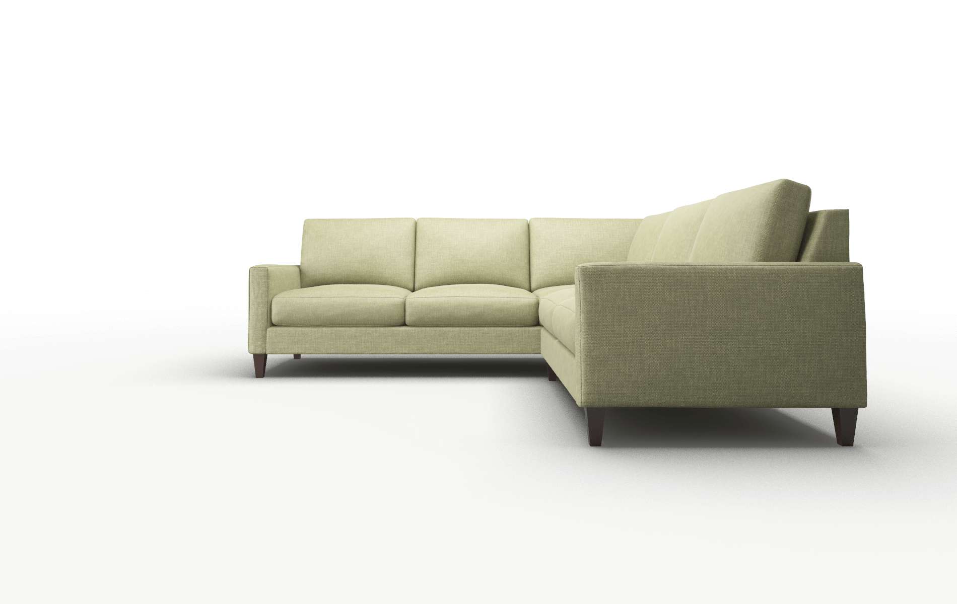 Cannes Durham Lime Sectional espresso legs 5