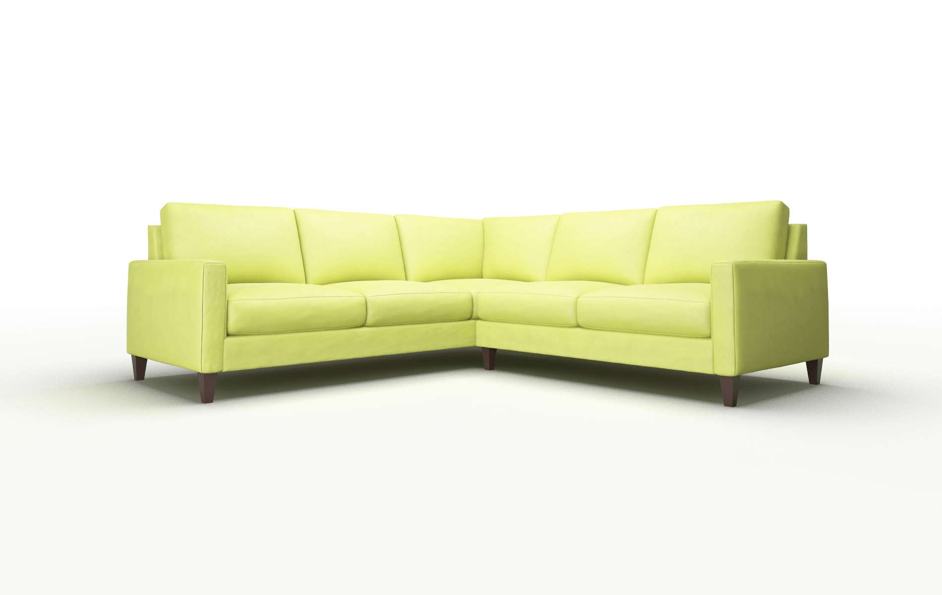 Cannes Hathaway apple Sectional Espresso Legs  1