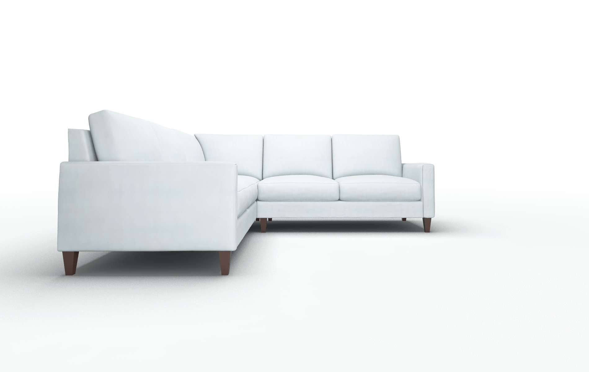 Cannes Hathaway Aqua Sectional espresso legs 2