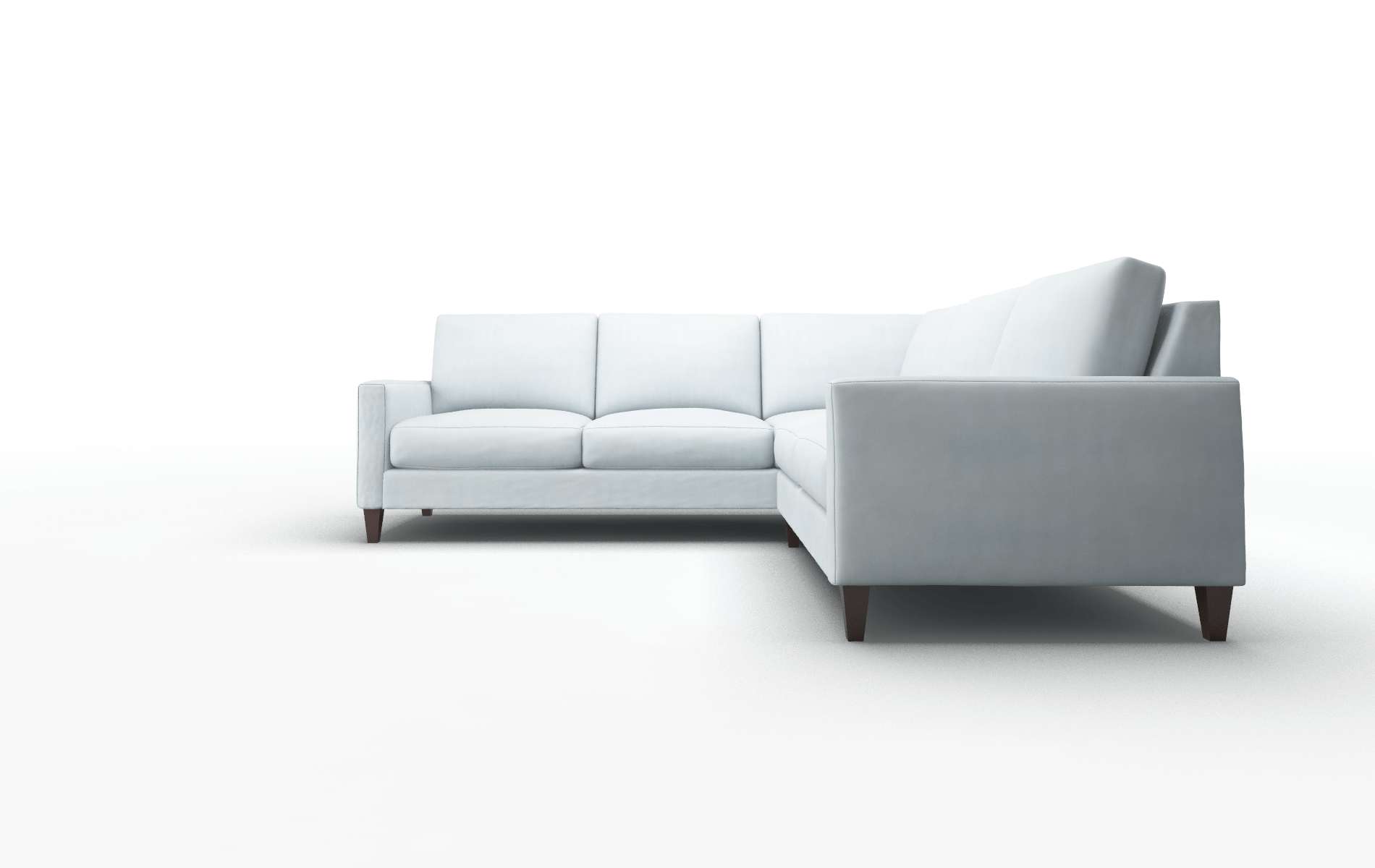 Cannes Hathaway Aqua Sectional espresso legs 5