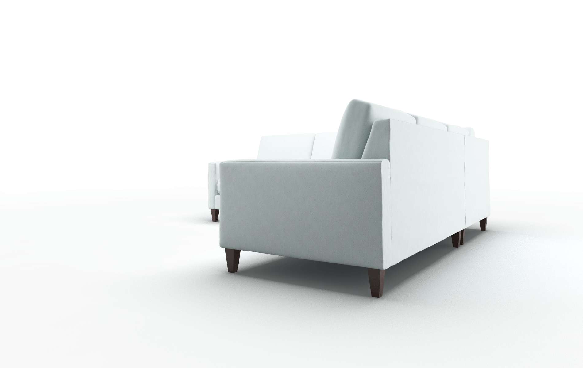 Cannes Hepburn Peridot Sectional espresso legs 4