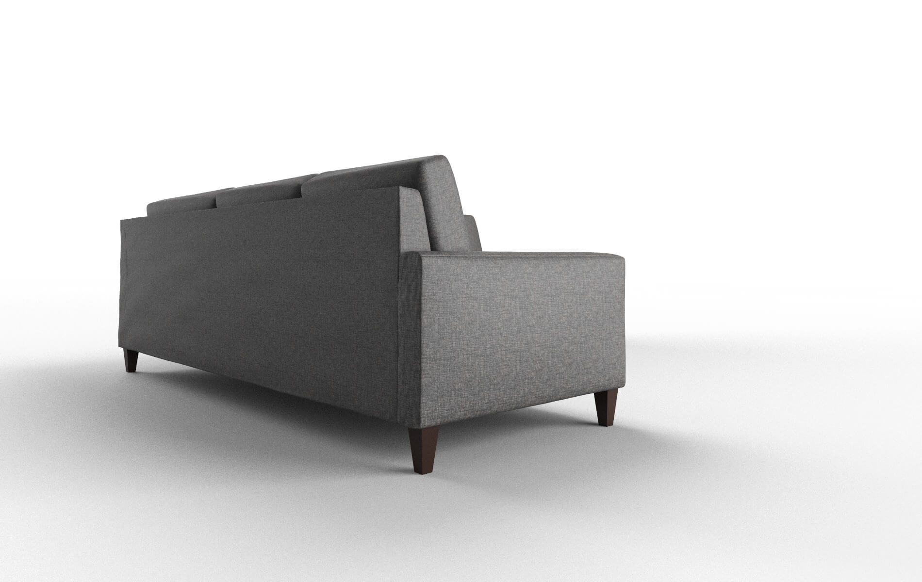 Cannes Insight Charcoal Sectional espresso legs 3