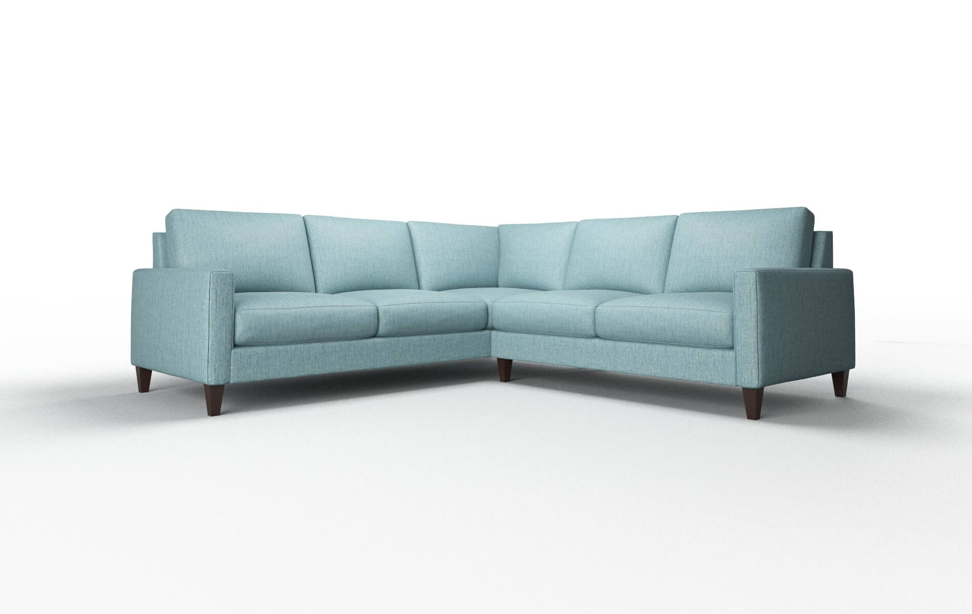 Cannes Insight Peacock Sectional espresso legs 1