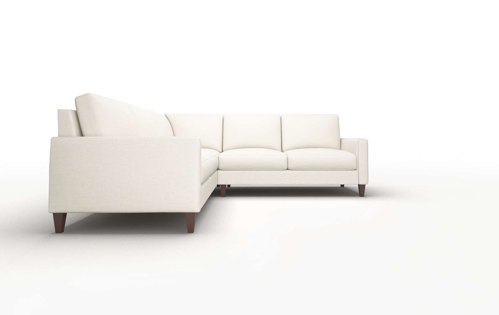 Cannes Keylargo Almond Sectional espresso legs 2