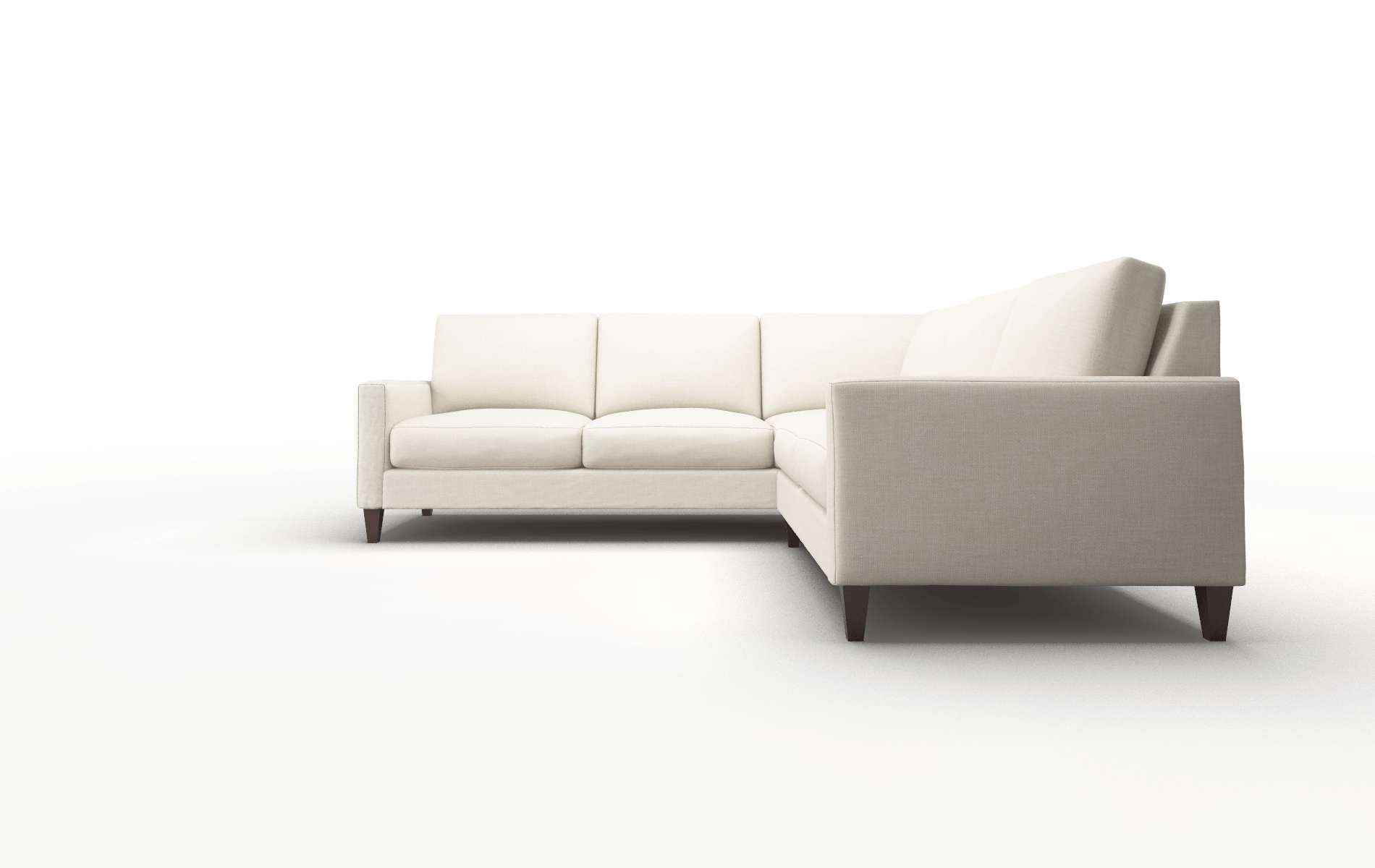 Cannes Keylargo Almond Sectional espresso legs 5