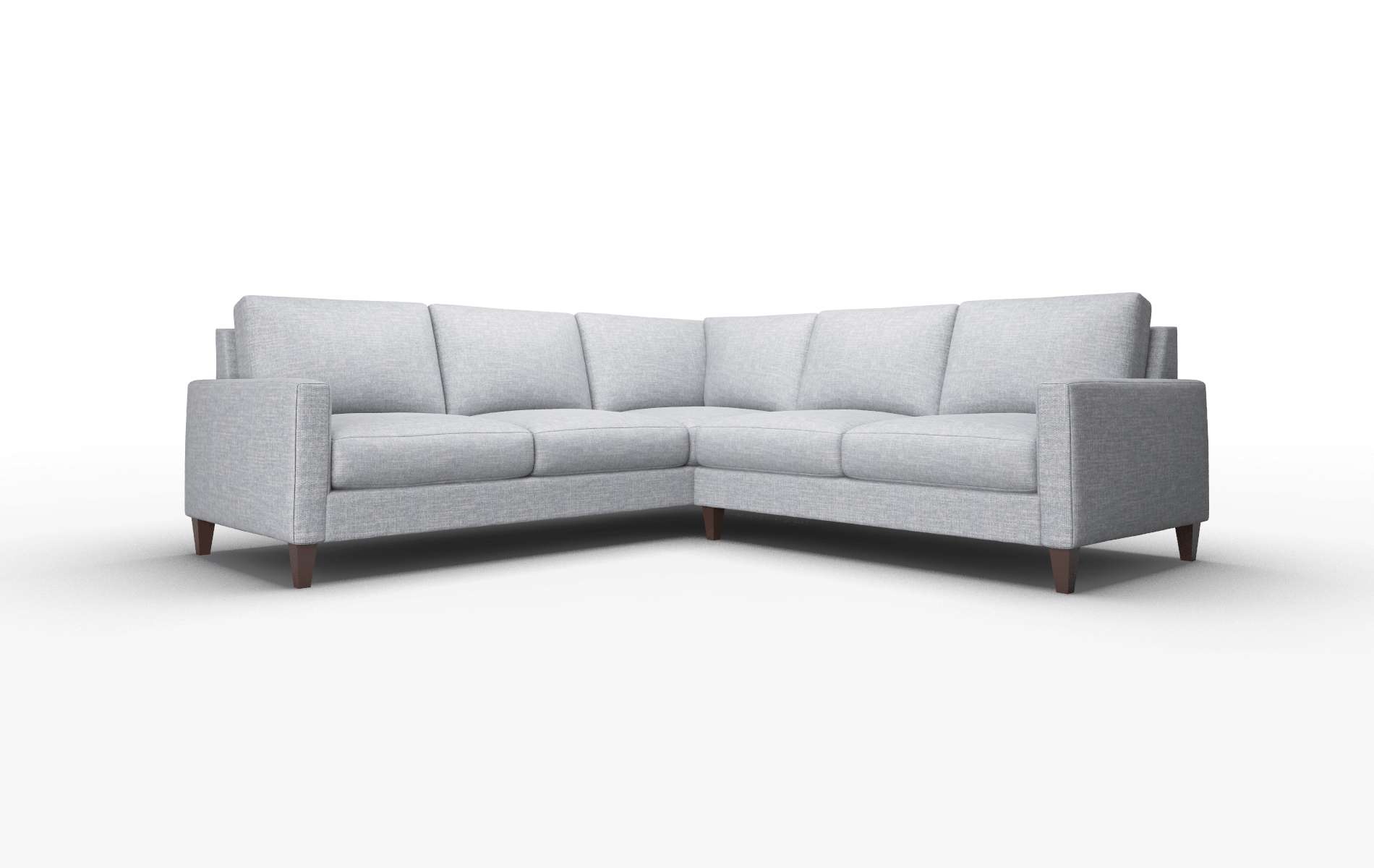 Cannes Keylargo Ash Sectional espresso legs 1