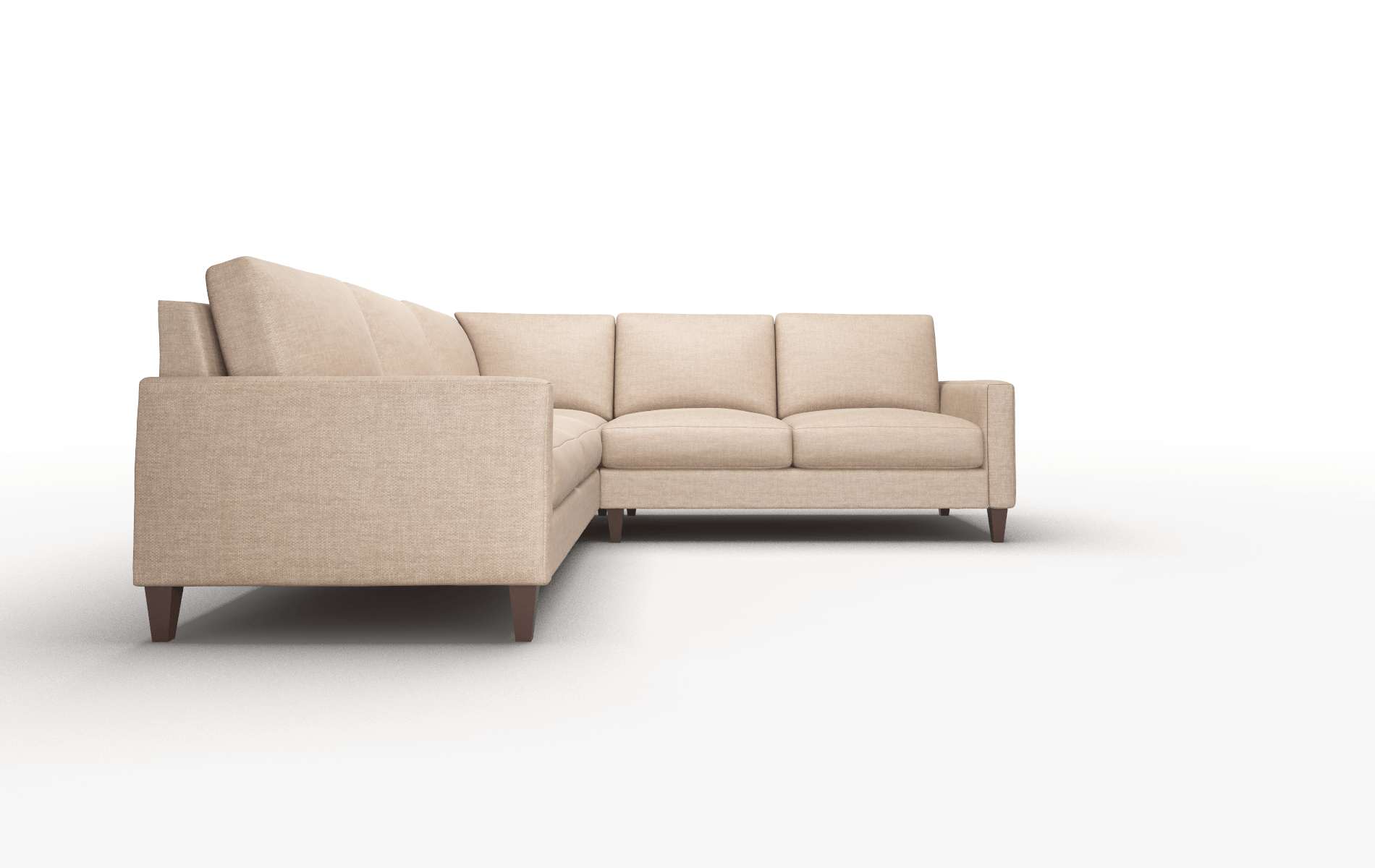 Cannes Keylargo Mink Sectional espresso legs 2