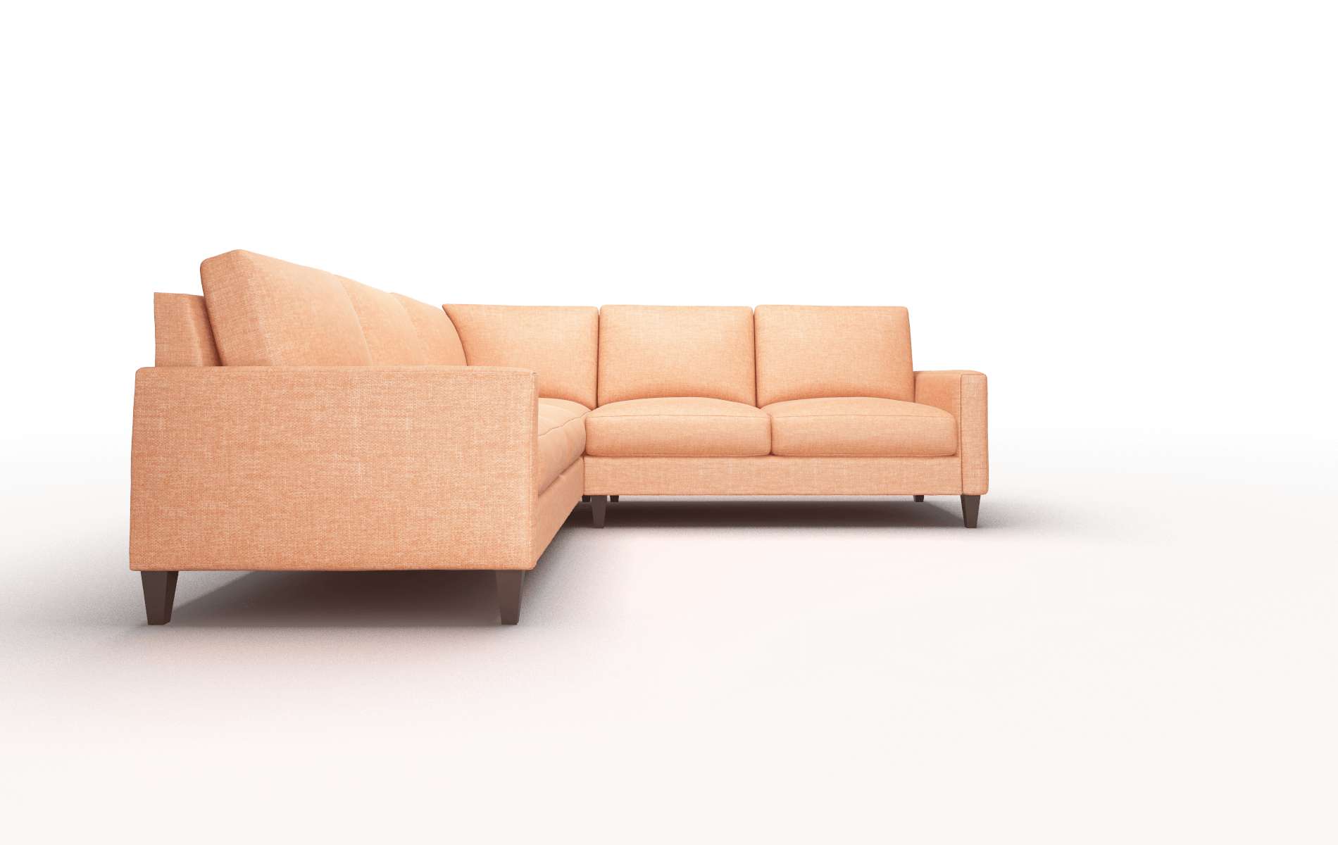 Cannes Keylargo Terracotta Sectional espresso legs 2