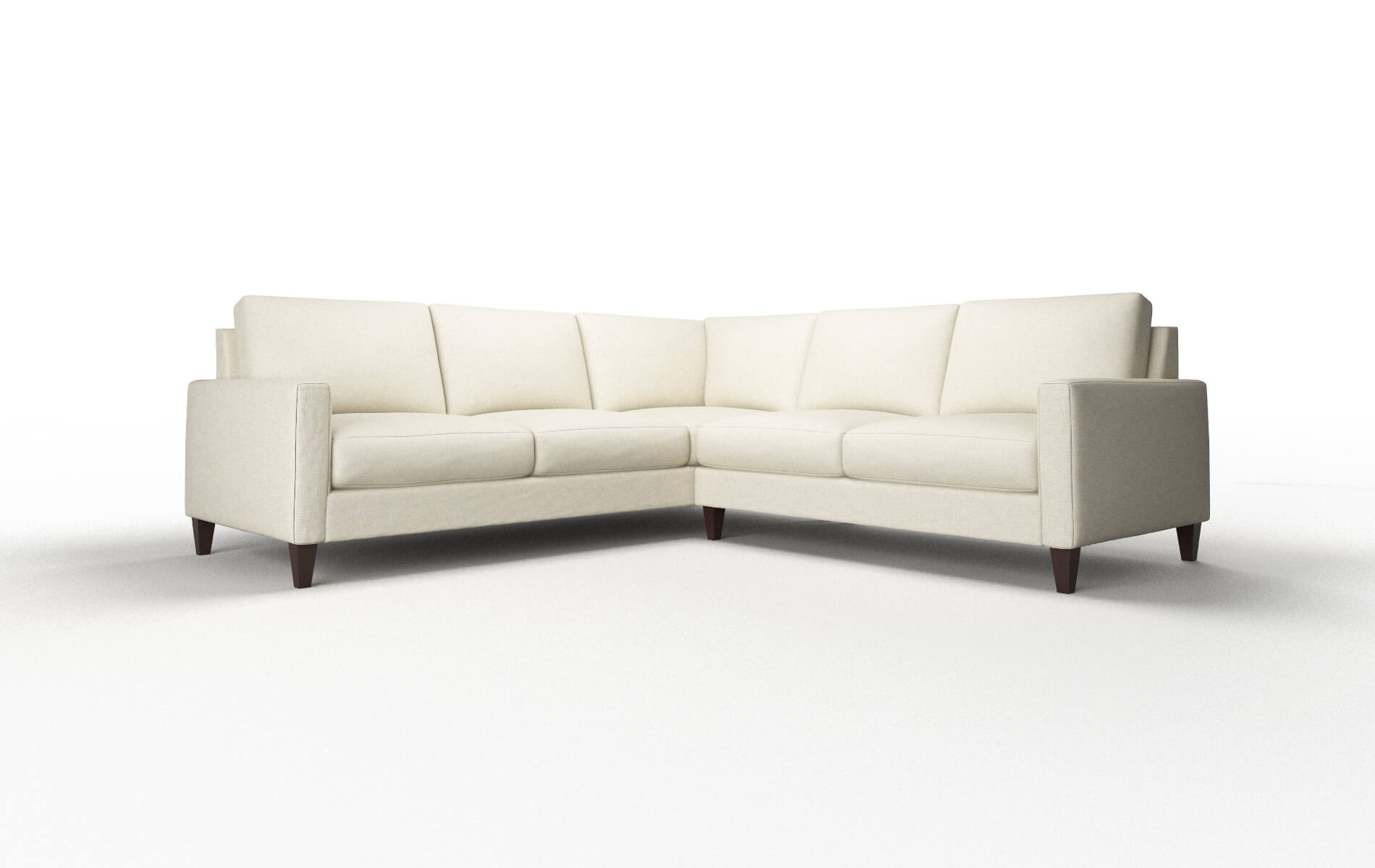 Cannes Lana Sand Sectional espresso legs 1