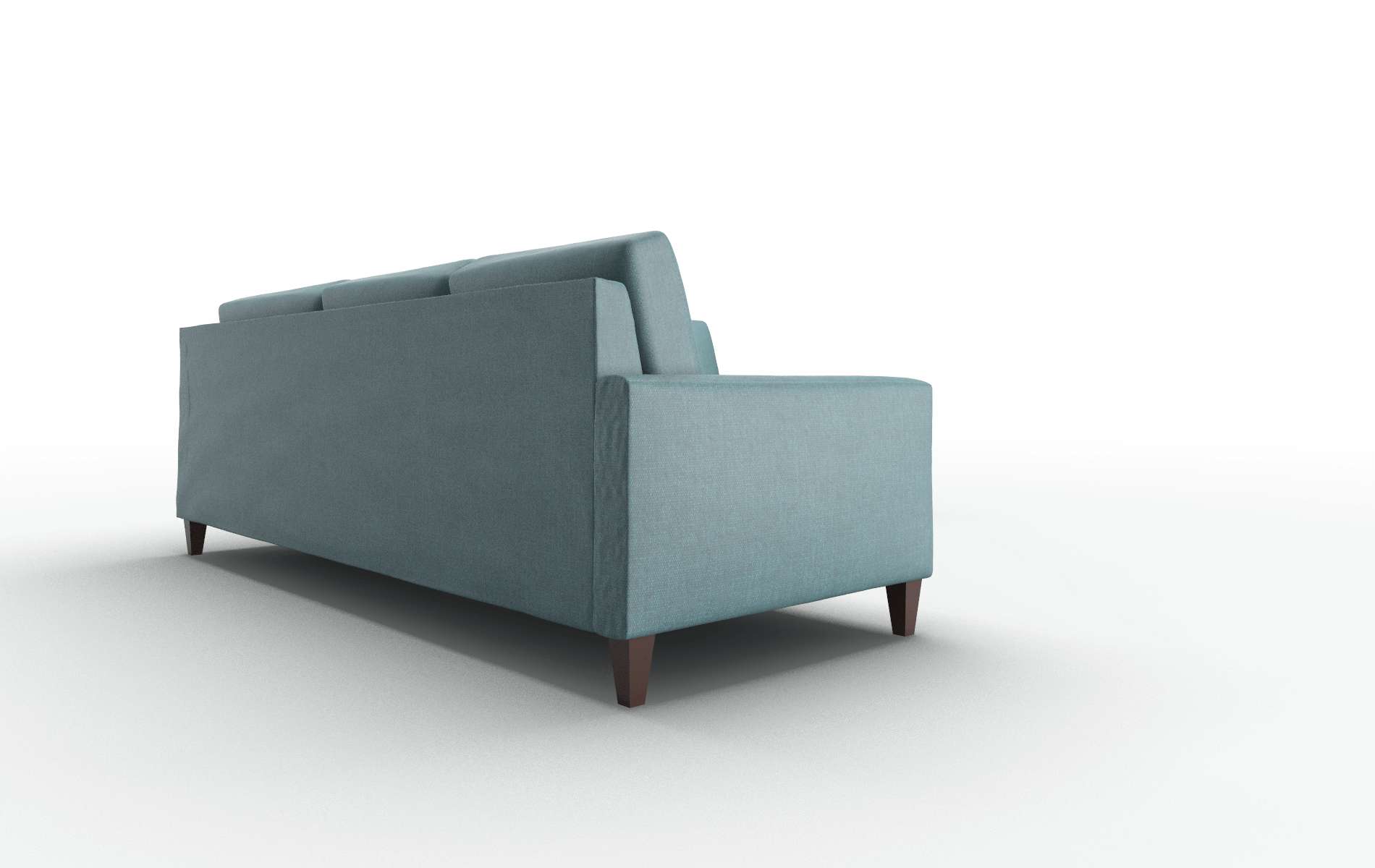 Cannes Leslie Peacock Sectional espresso legs 3