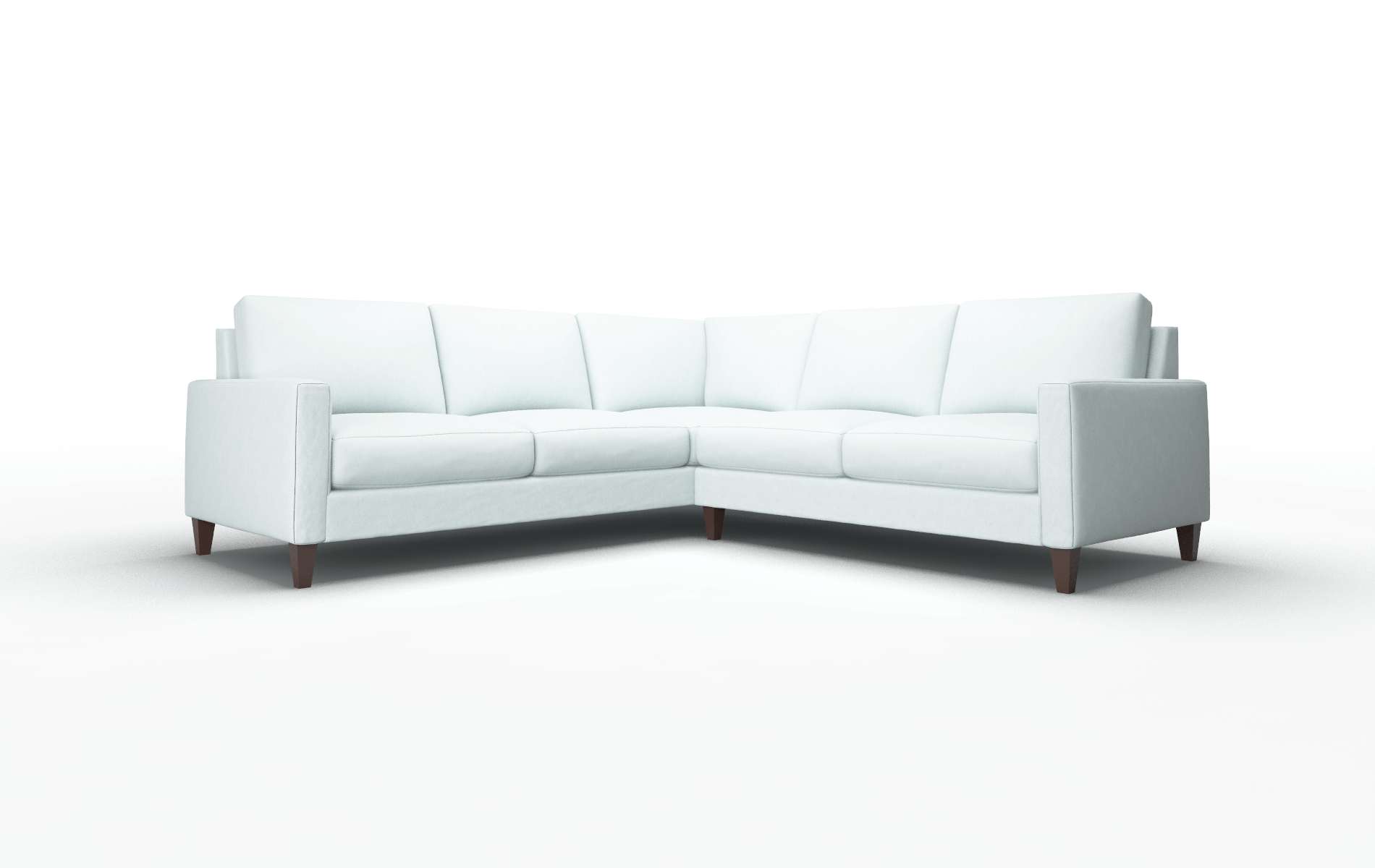 Cannes Leslie Robins_egg Sectional espresso legs 1