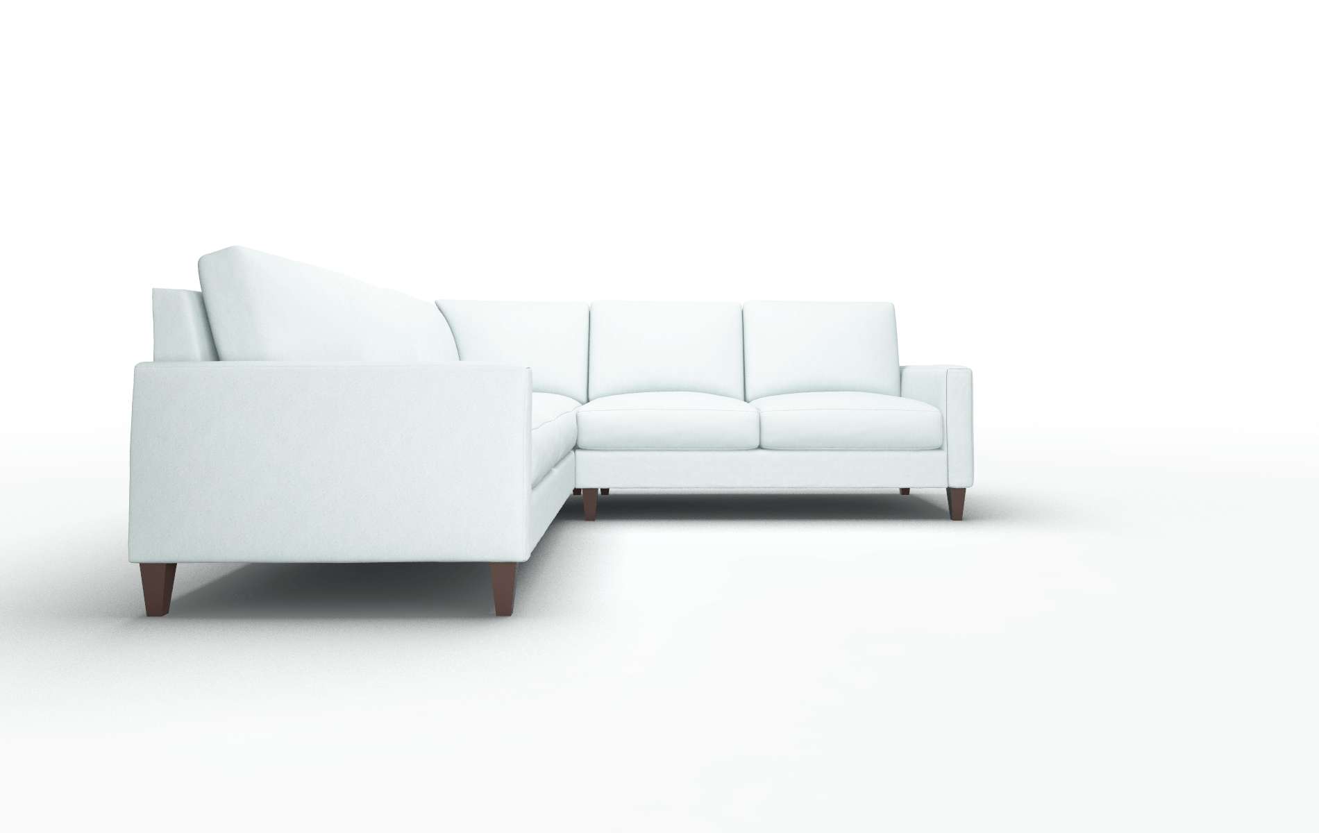 Cannes Leslie Robins_egg Sectional espresso legs 2