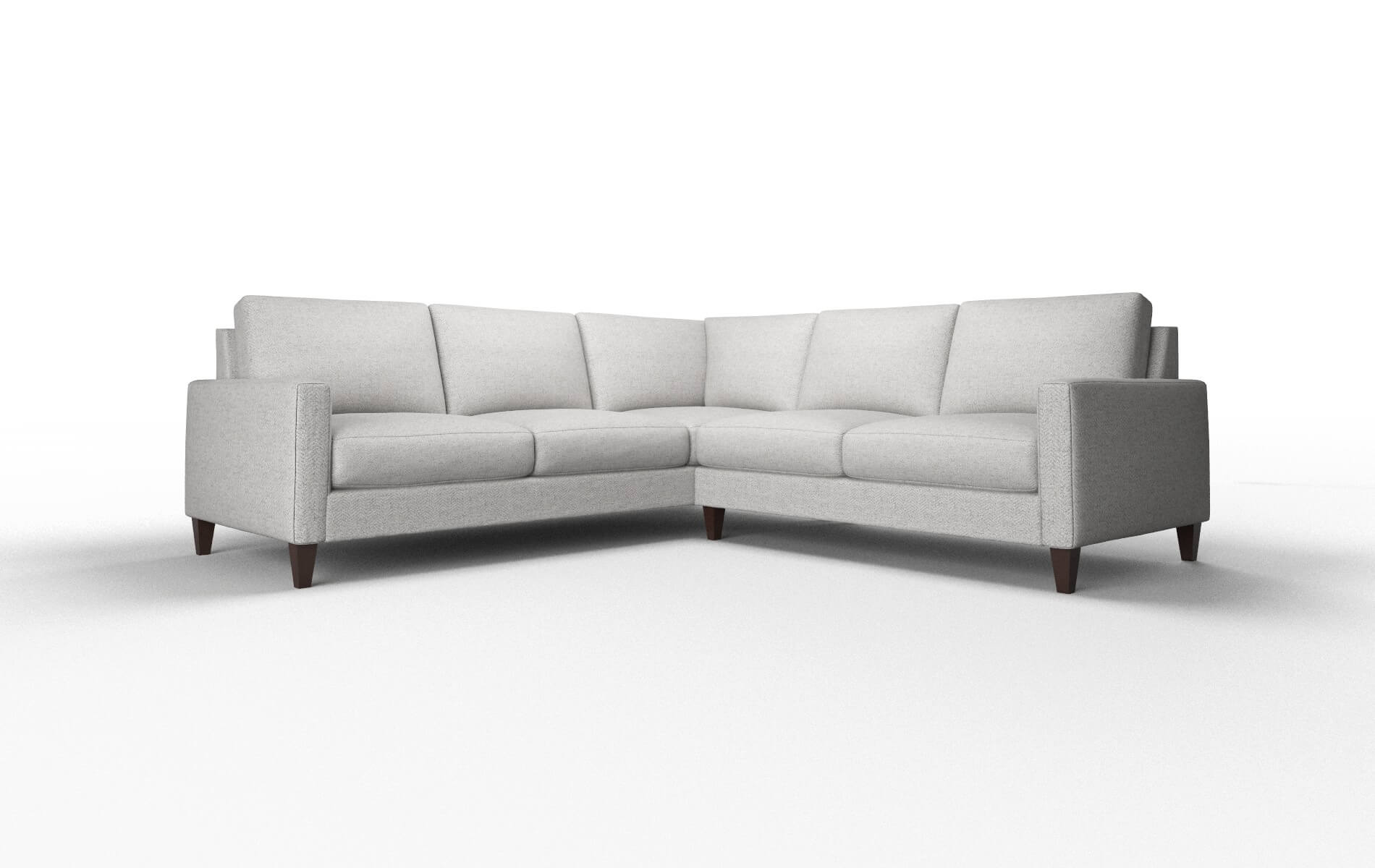 Cannes Malibu Dove Sectional espresso legs 1