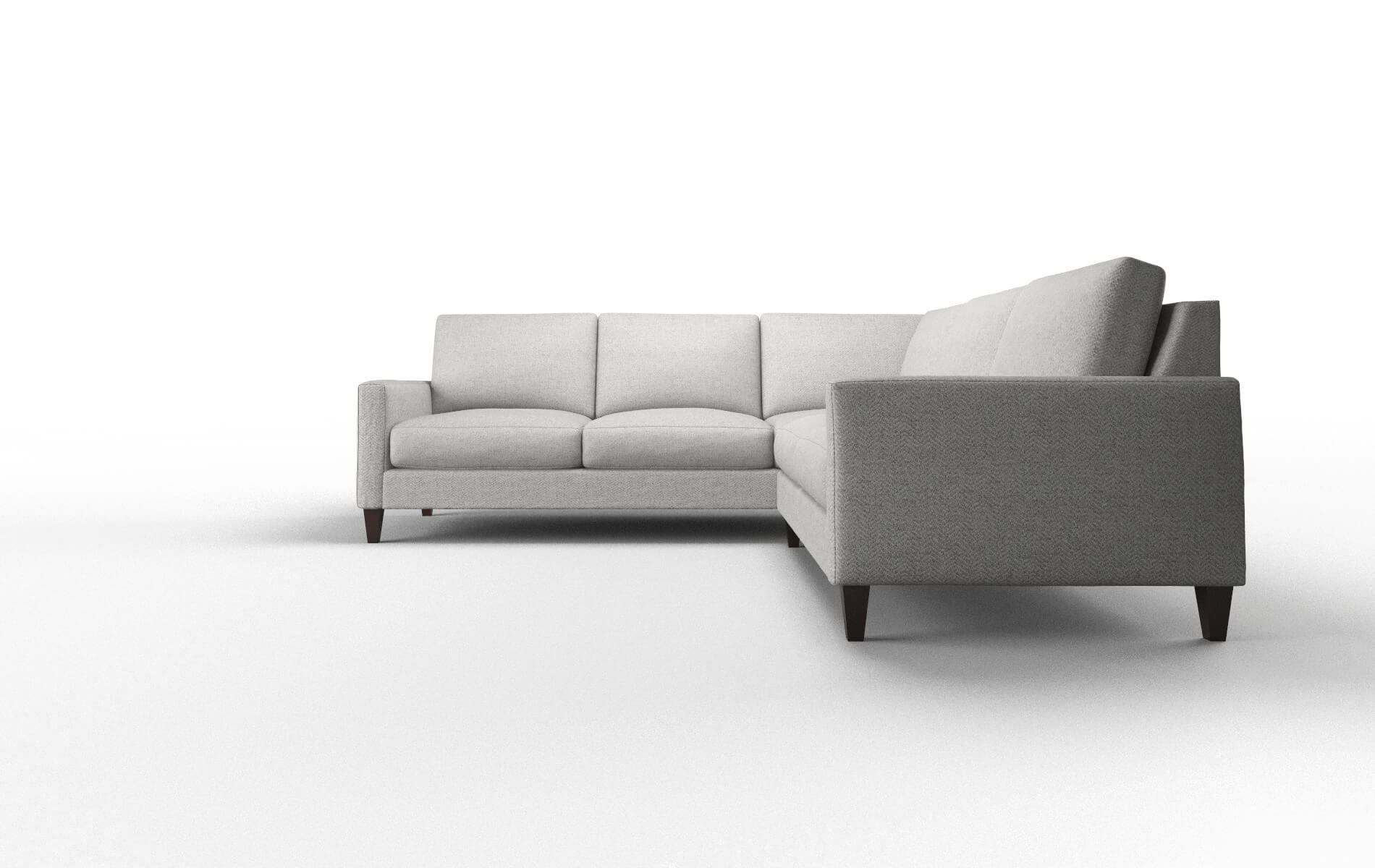 Cannes Malibu Dove Sectional espresso legs 5