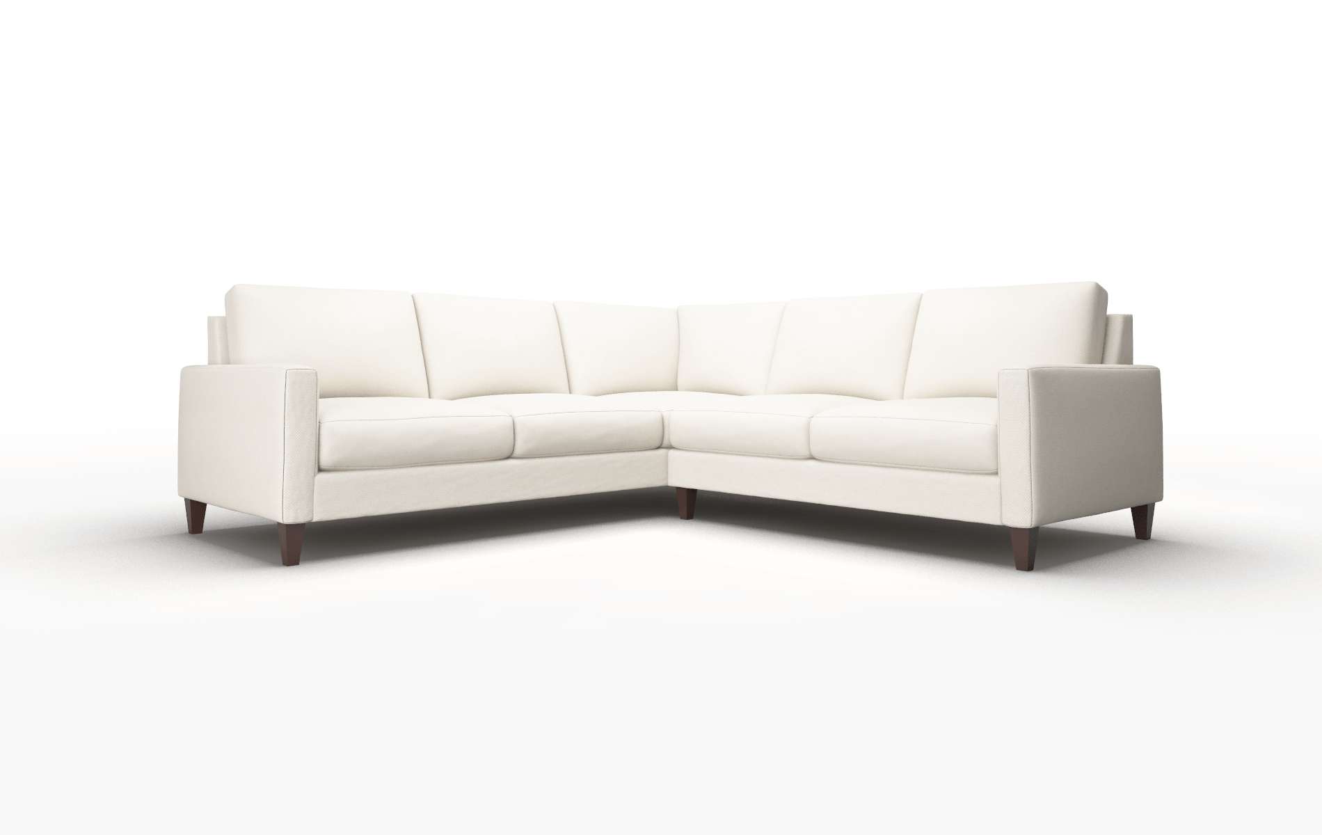 Cannes Malibu Linen Sectional espresso legs 1