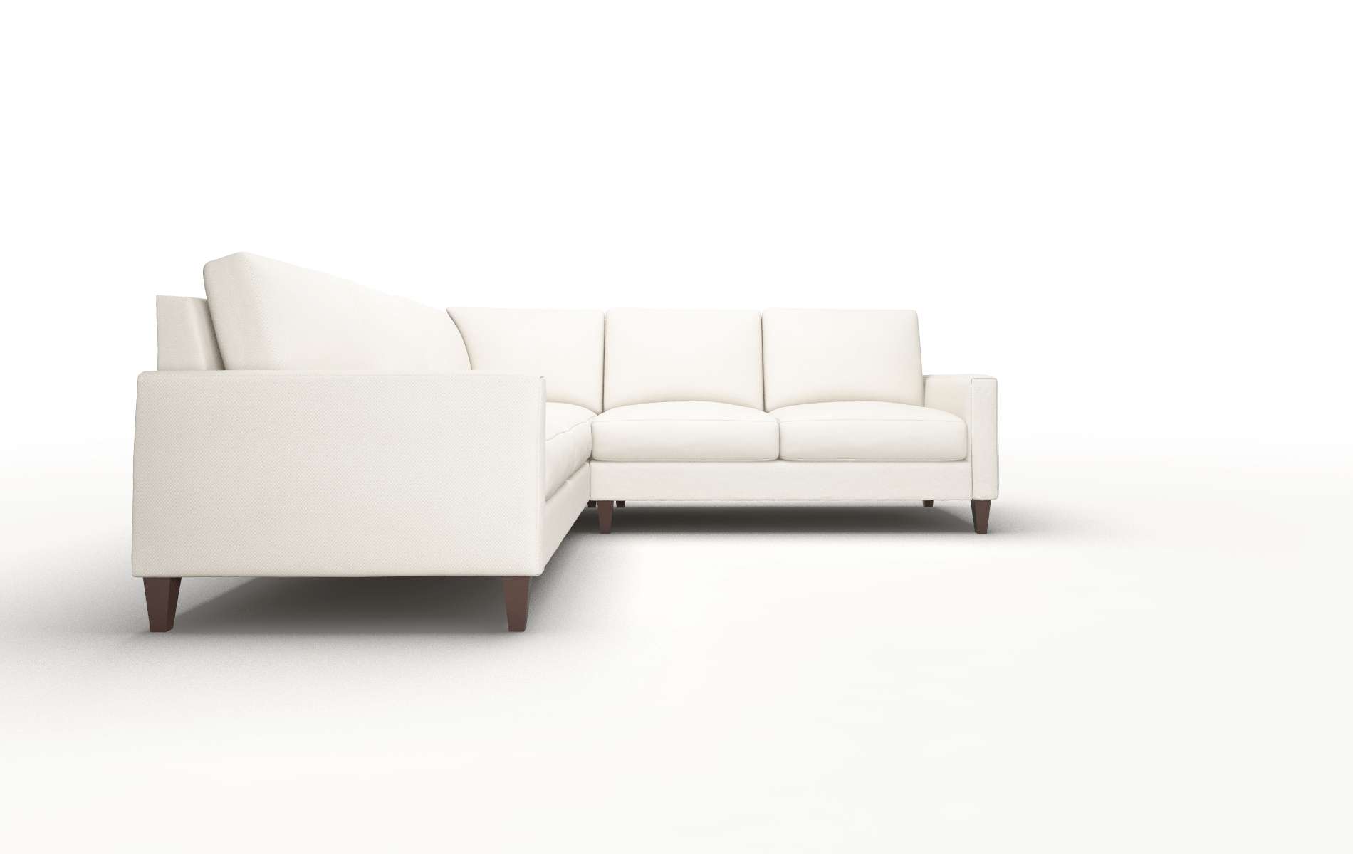 Cannes Malibu Linen Sectional espresso legs 2