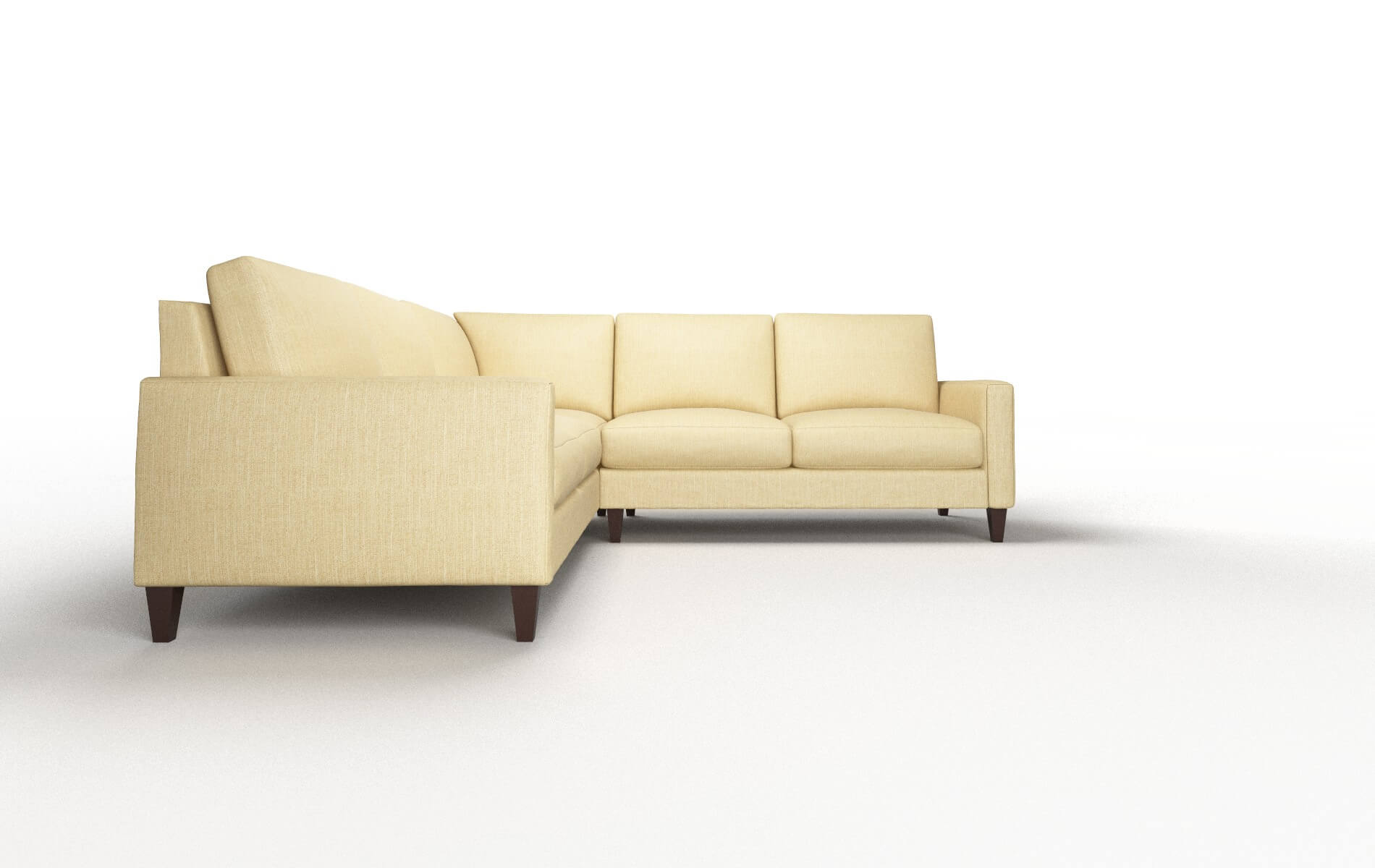 Cannes Malibu Maize Sectional espresso legs 2