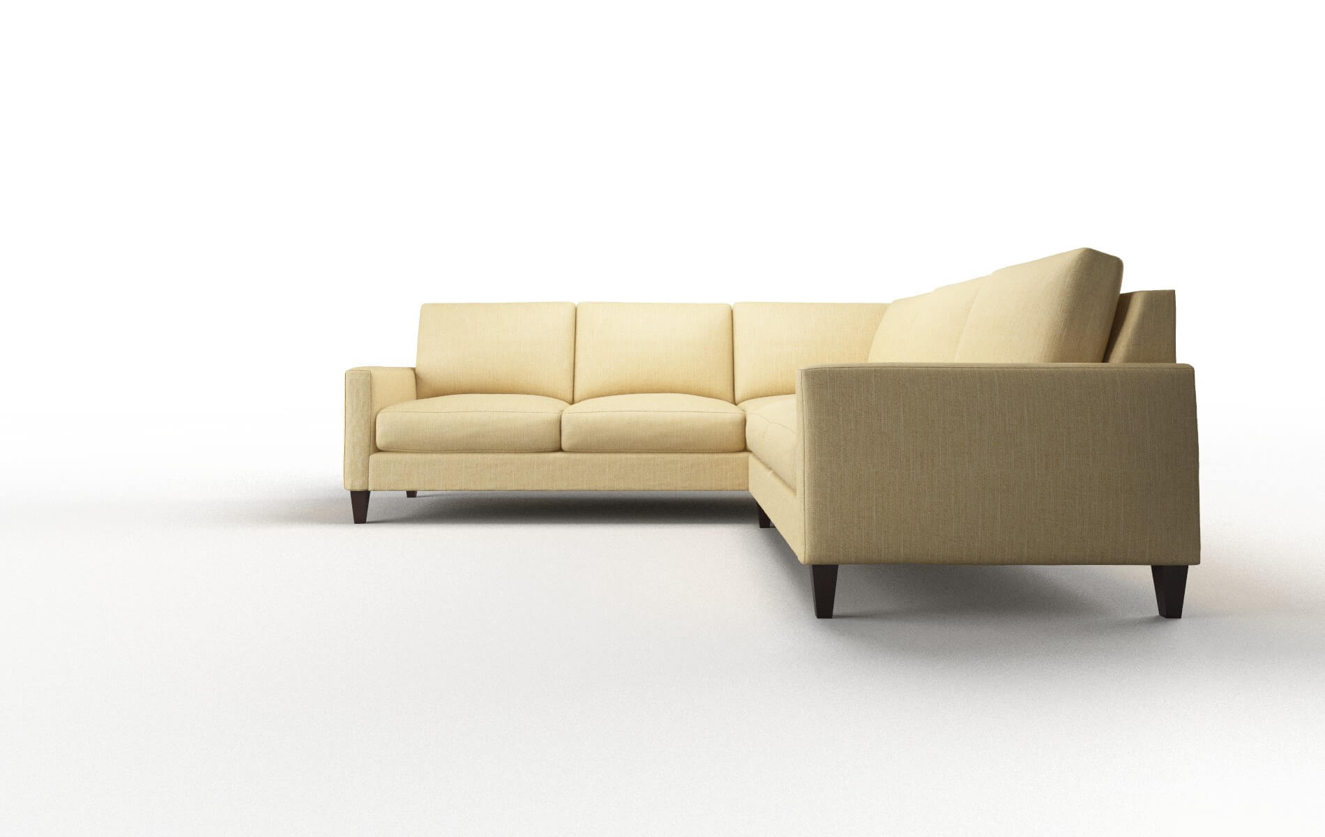 Cannes Malibu Maize Sectional espresso legs 5