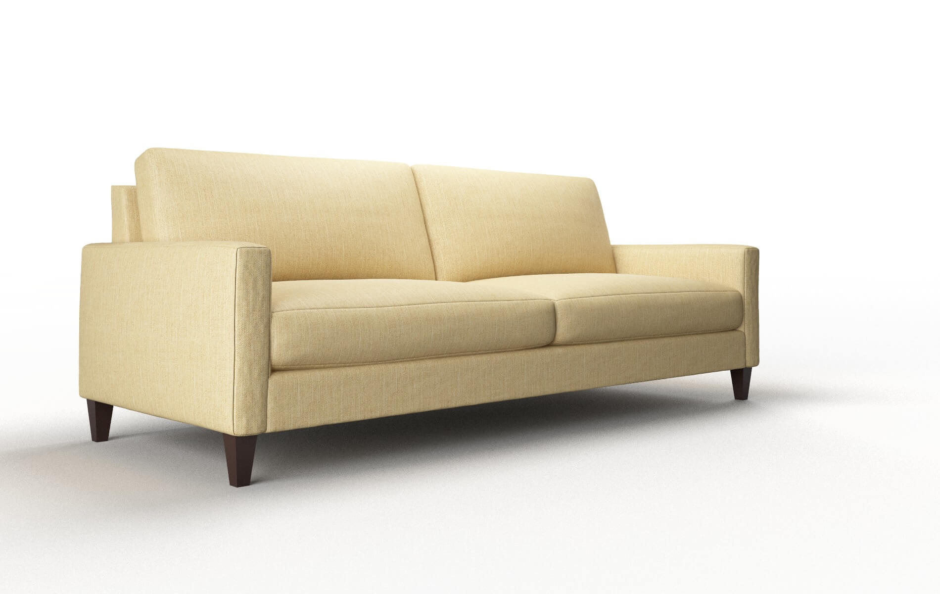 Cannes Malibu Maize Sofa espresso legs 2