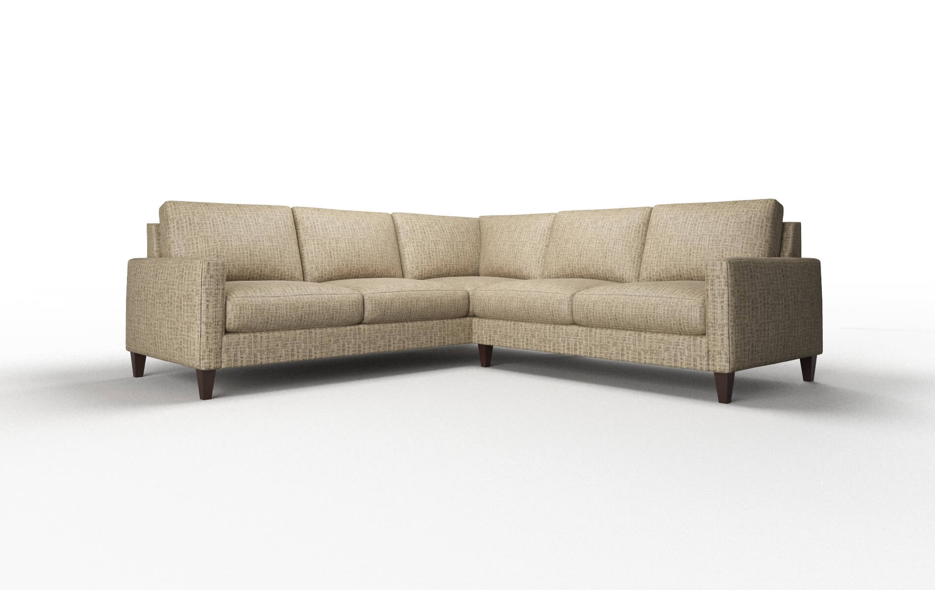 Cannes Marcy Camel Sectional espresso legs 1