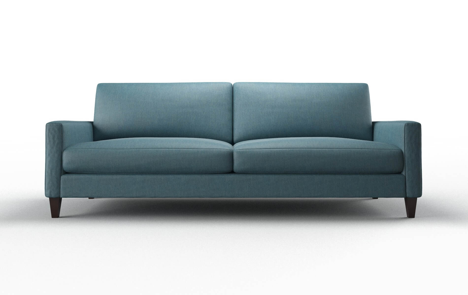 Cannes Merit Peacock Sofa espresso legs 1