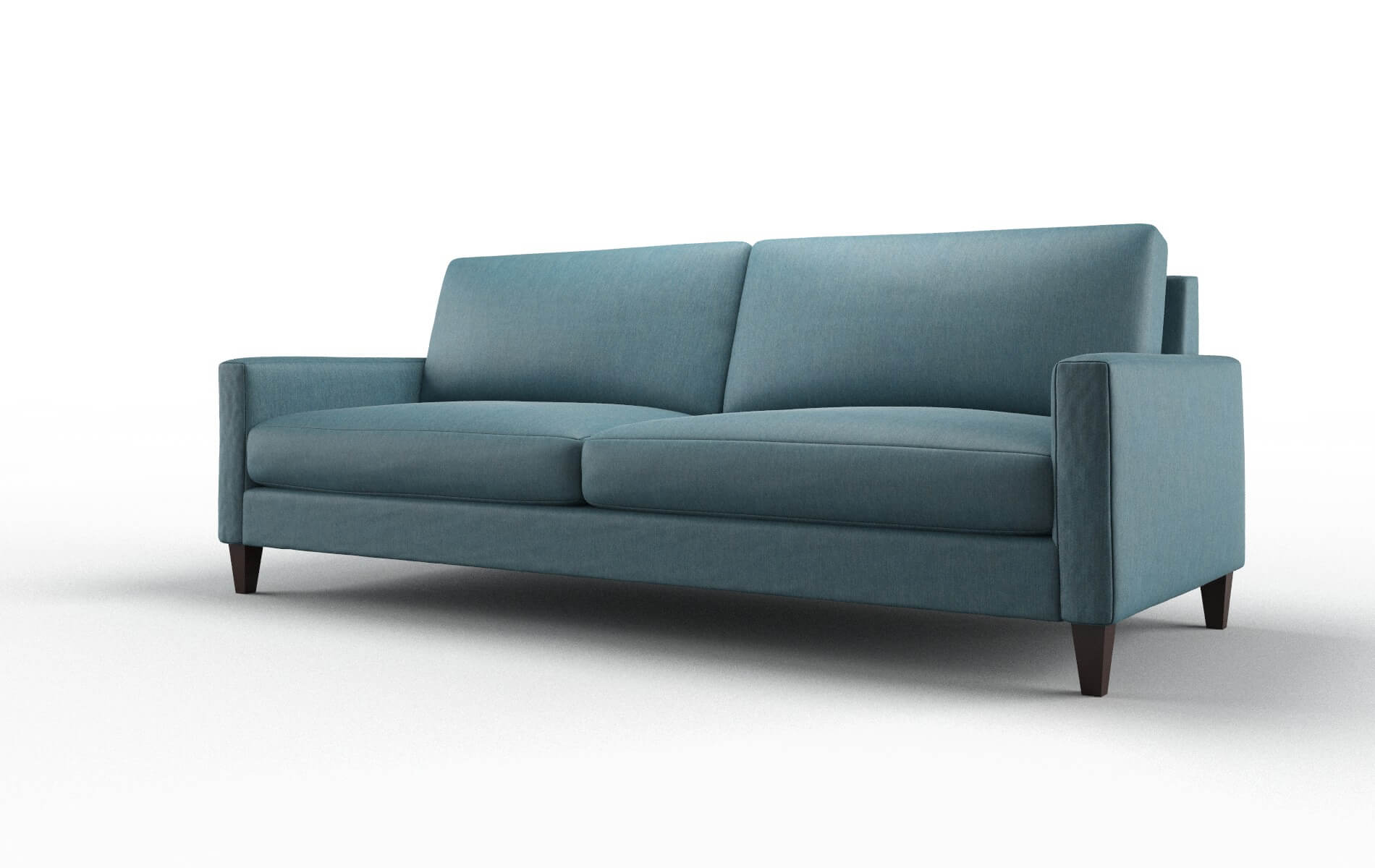 Cannes Merit Peacock Sofa espresso legs 4