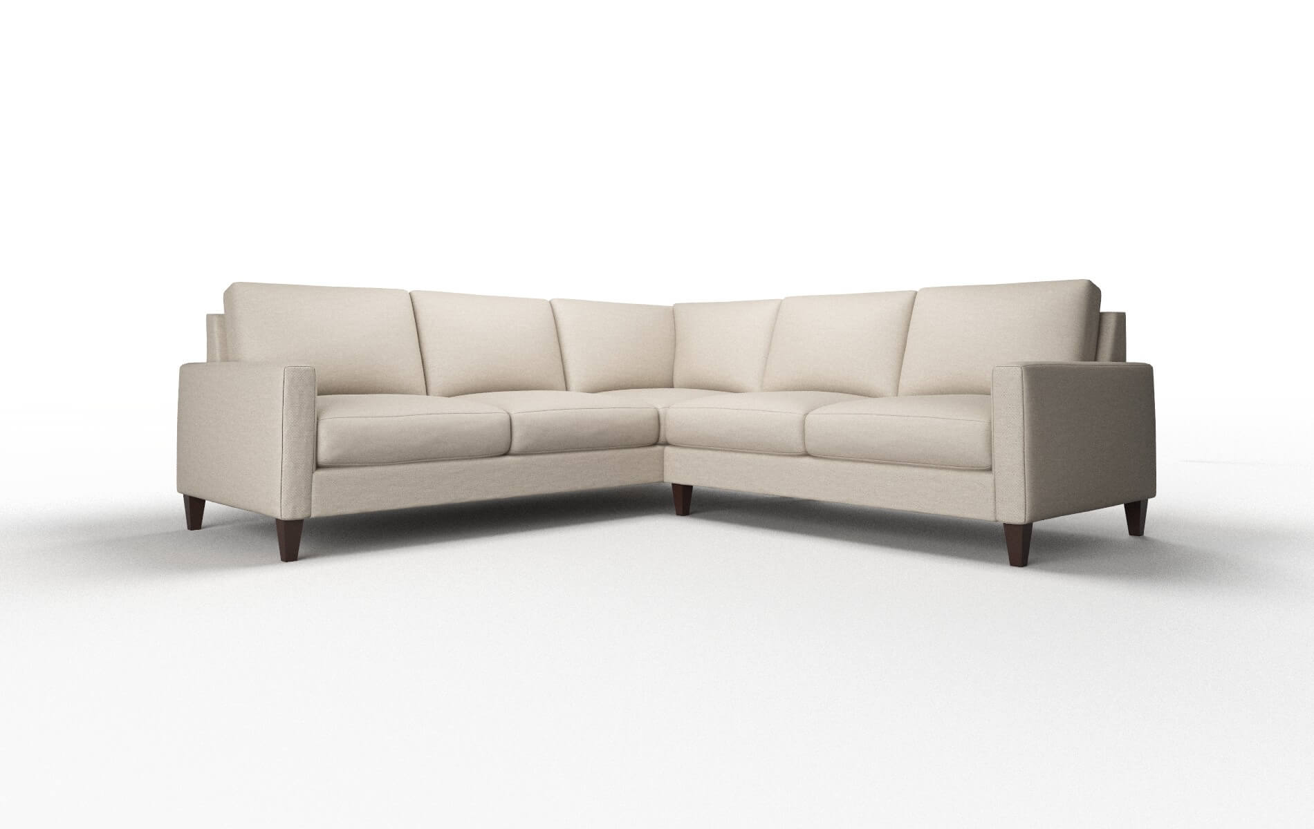 Cannes Naples Almond Sectional espresso legs 1