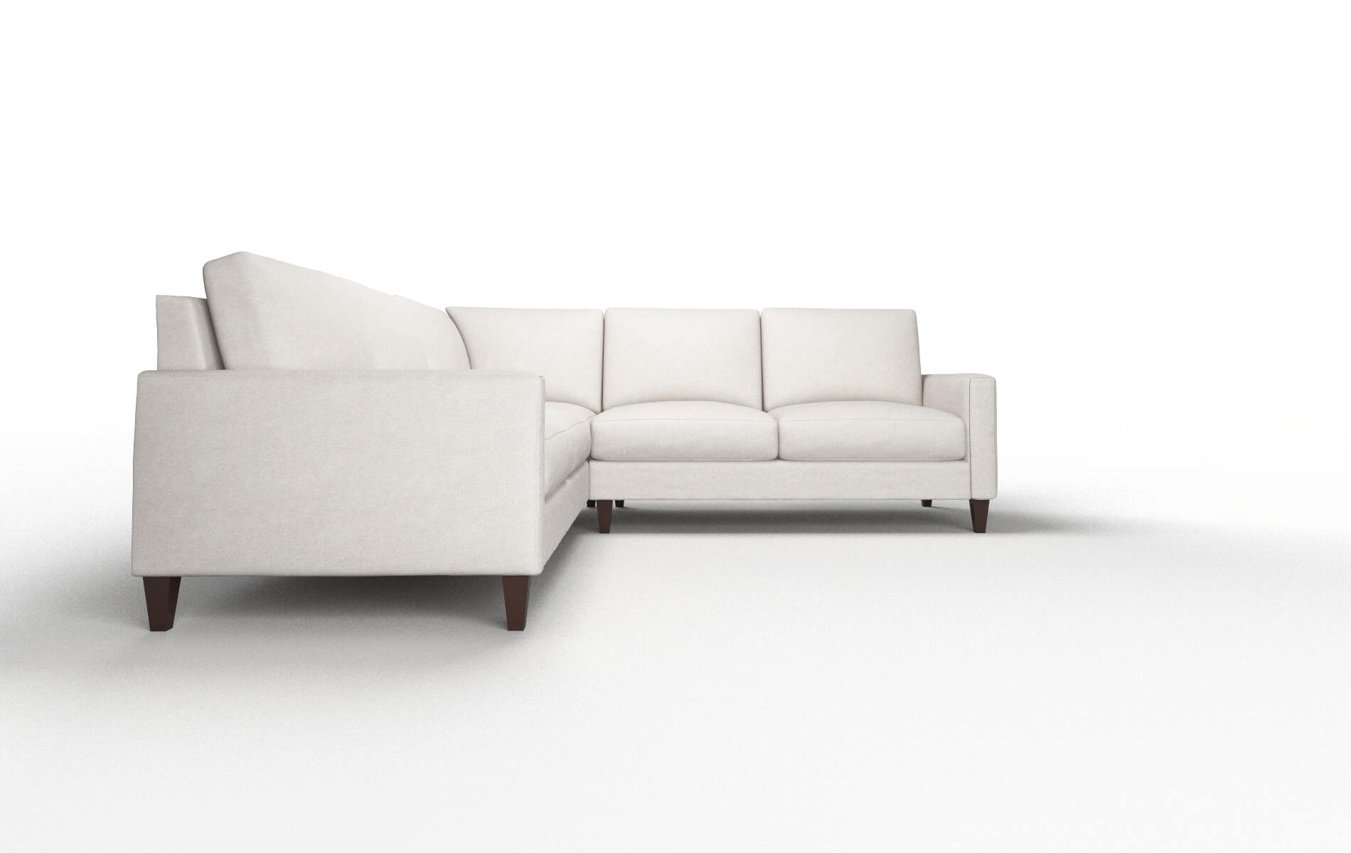 Cannes Noble Grey Sectional espresso legs 2
