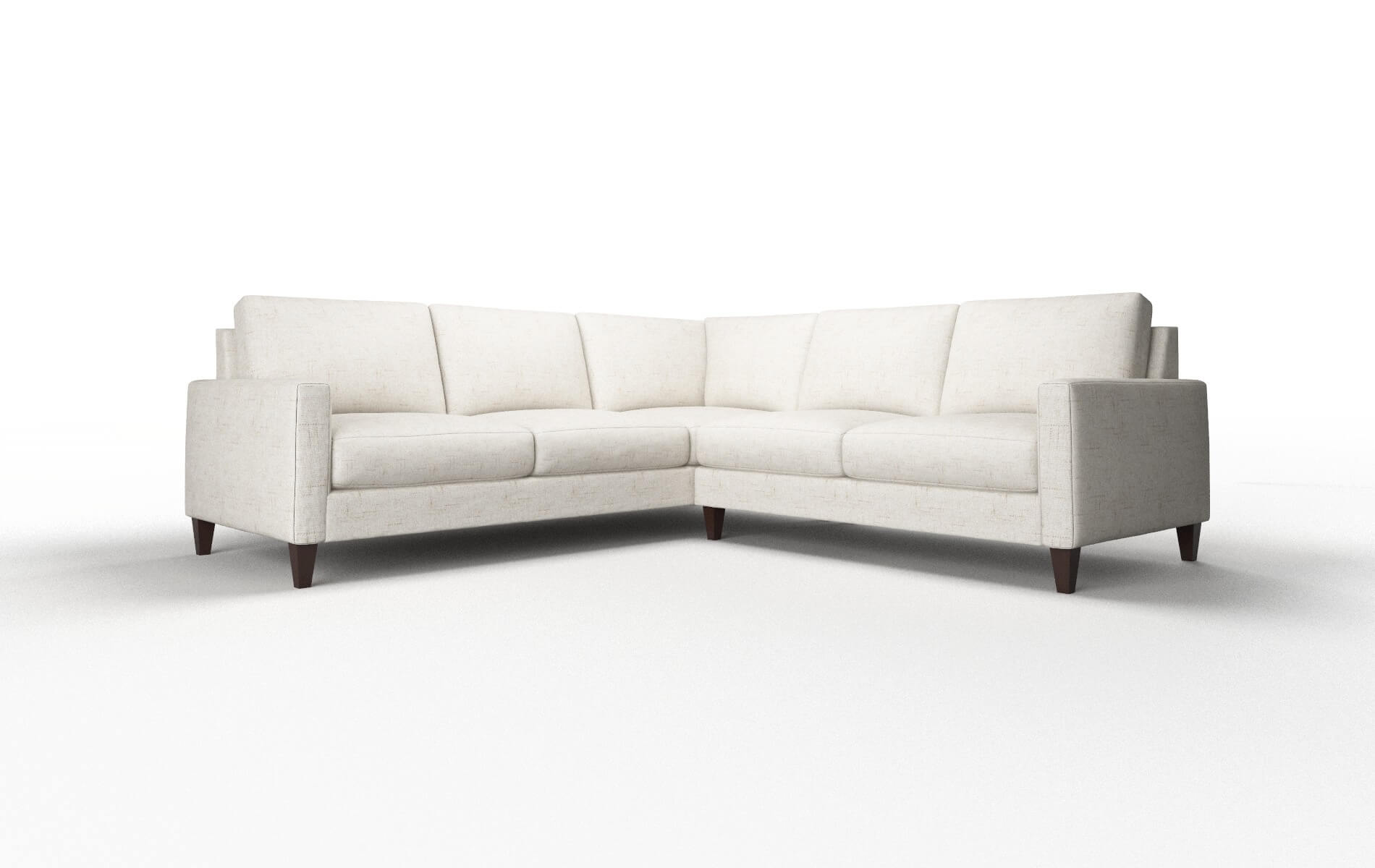Cannes Oceanside Natural Sectional espresso legs