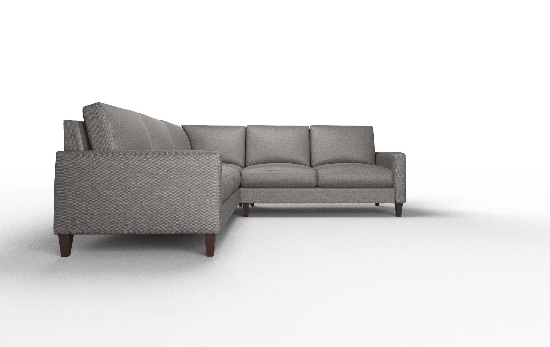 Cannes Oscar Charcoal Sectional espresso legs 2