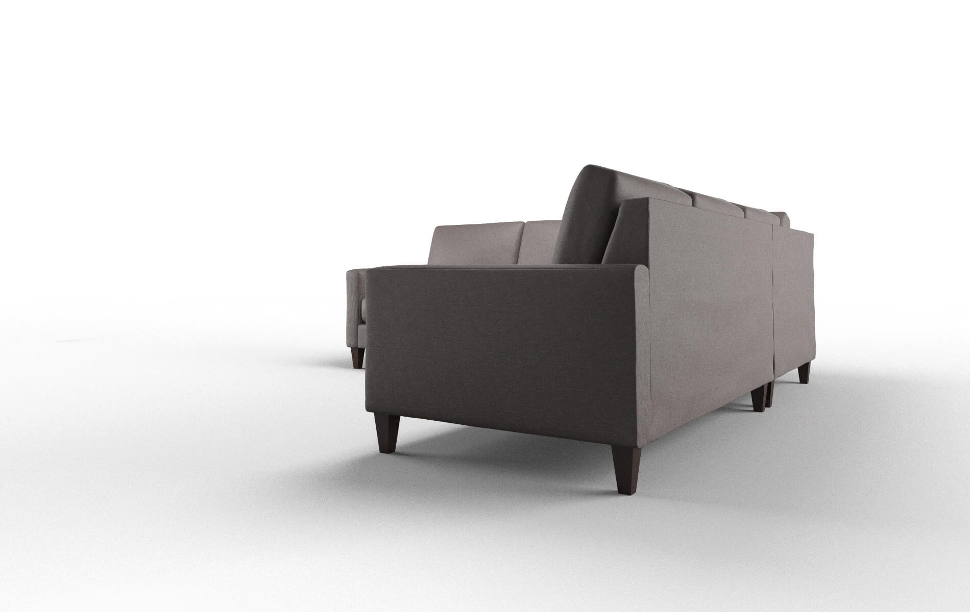 Cannes Oscar Chocolate Sectional espresso legs 4