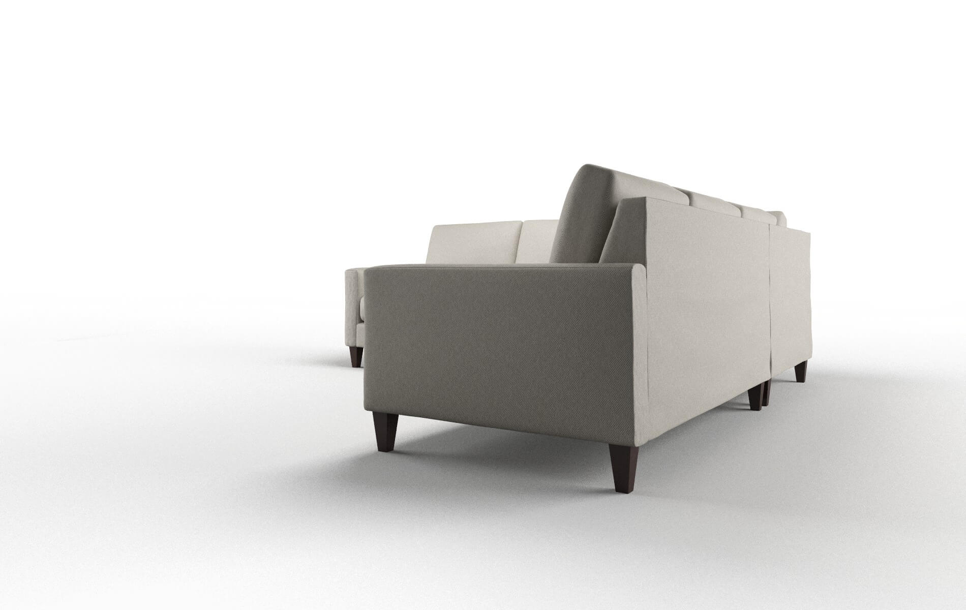 Cannes Oscar Silver Sectional espresso legs 4