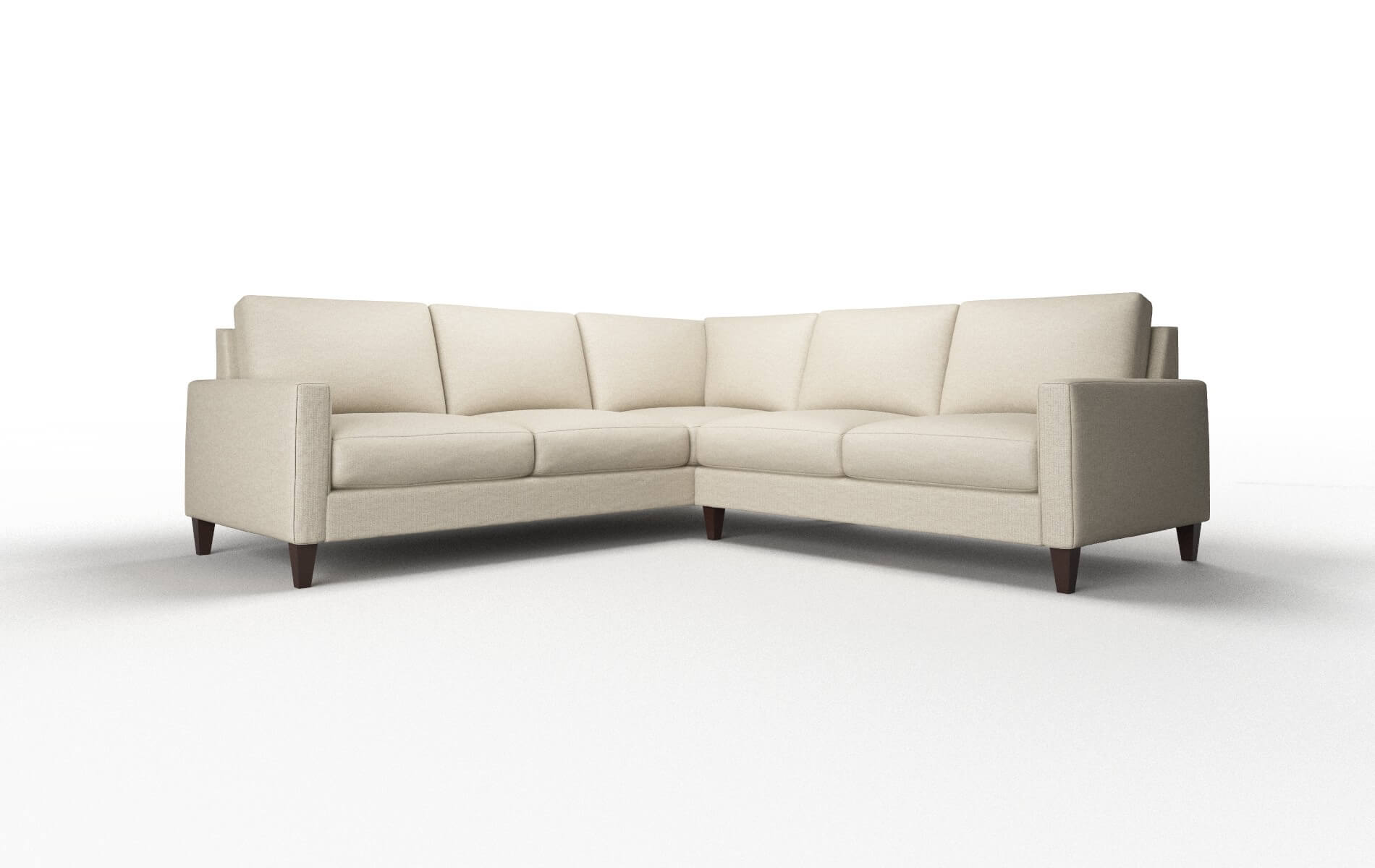 Cannes Parker linen Sectional Espresso Legs  1