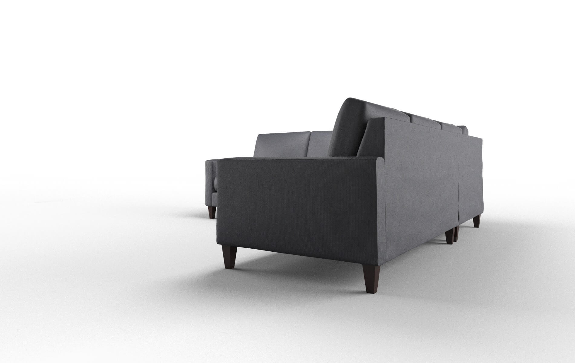 Cannes Parker Midnight Sectional espresso legs 4