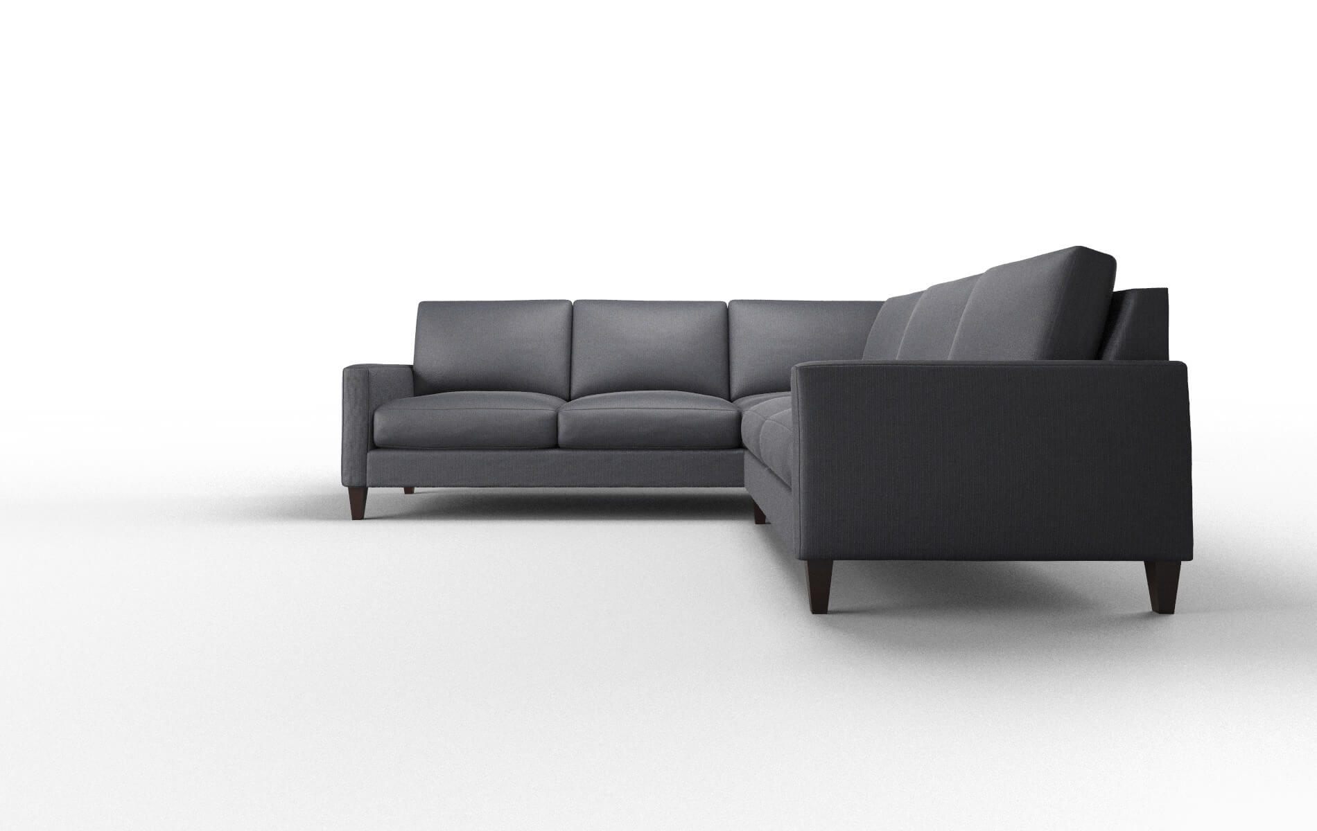 Cannes Parker Midnight Sectional espresso legs 5