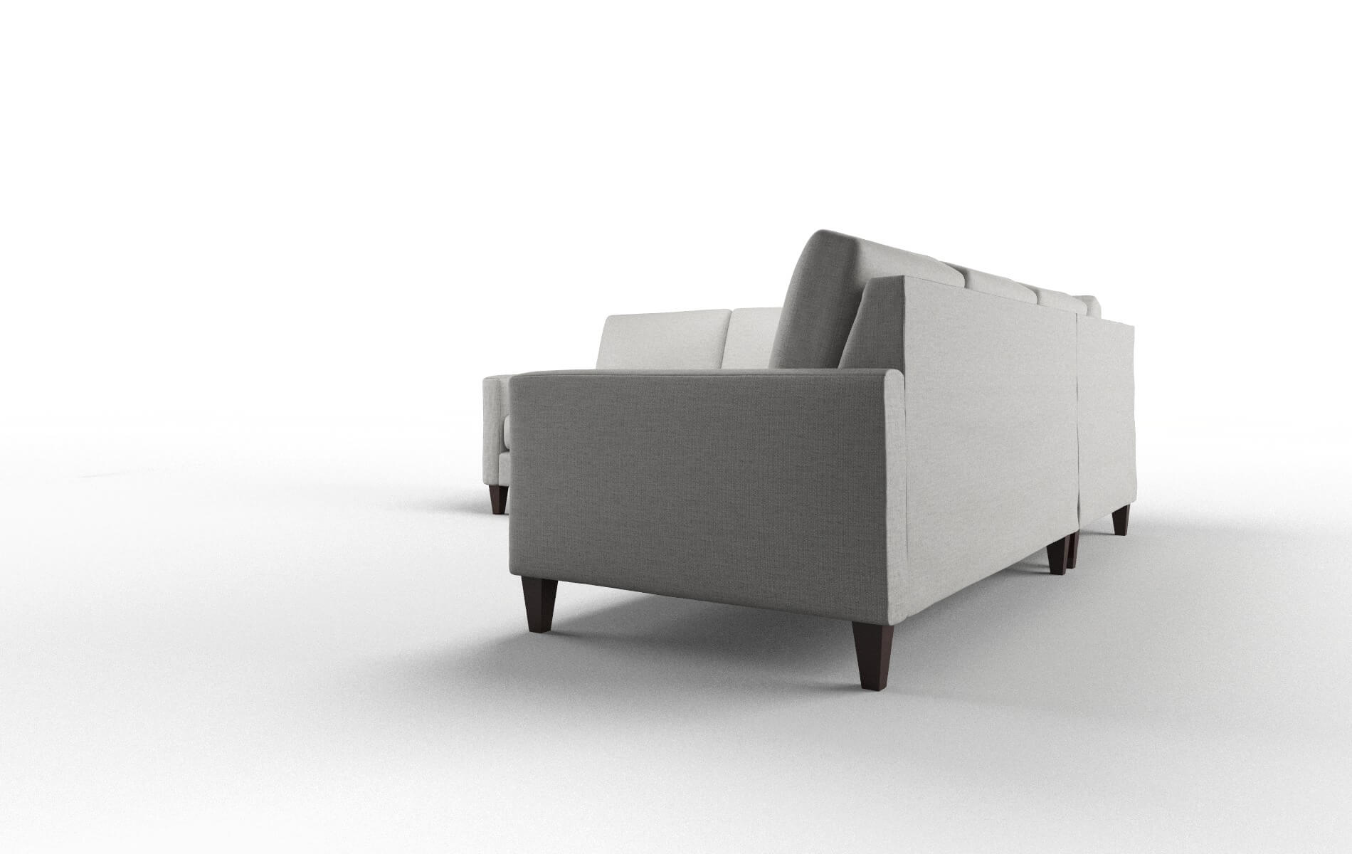 Cannes Parker Silver Sectional espresso legs 4