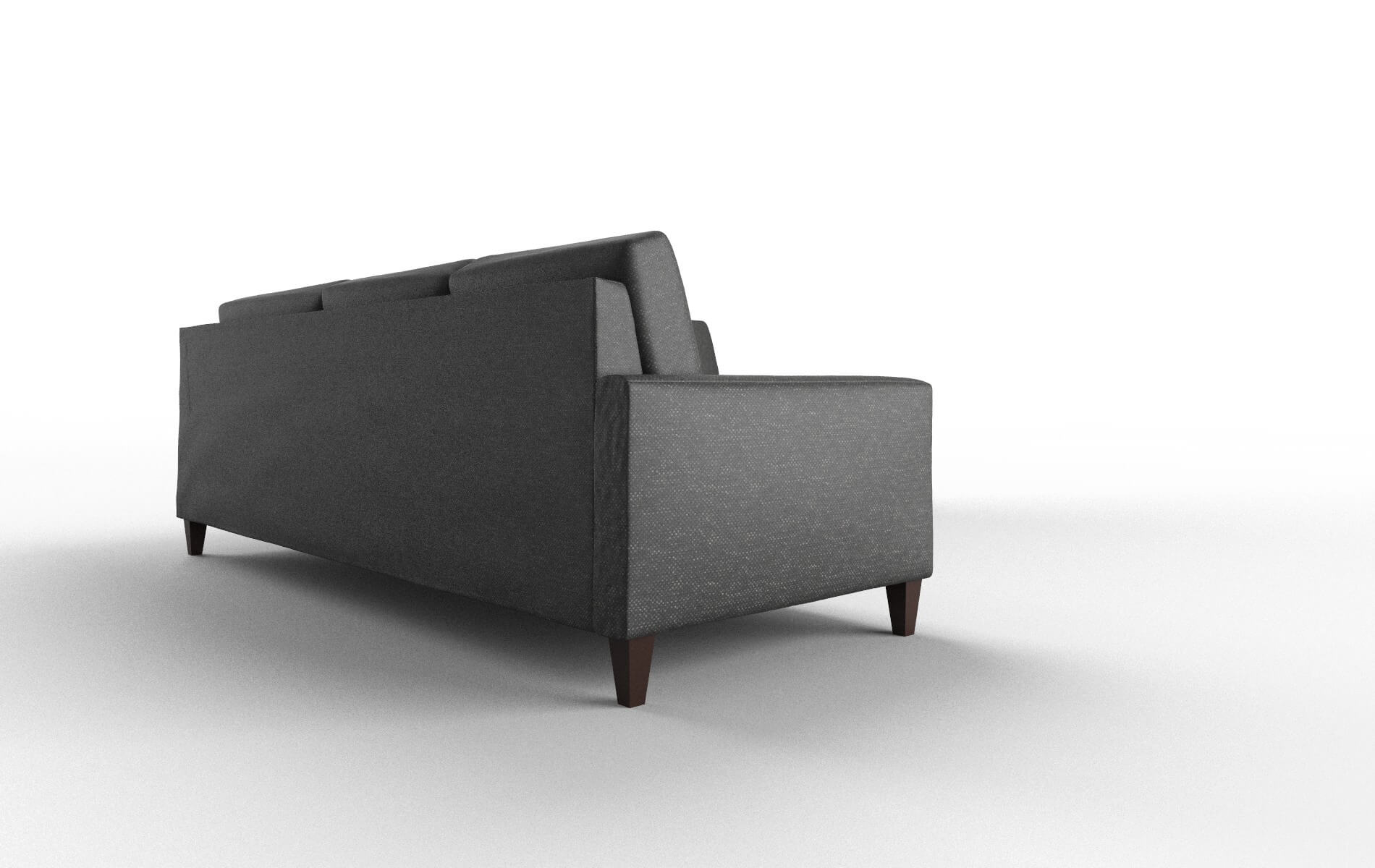 Cannes Phoenix Charcoal Sectional espresso legs 3