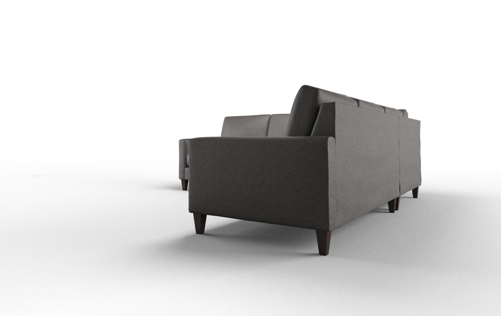 Cannes Phoenix Chocolate Sectional espresso legs 4