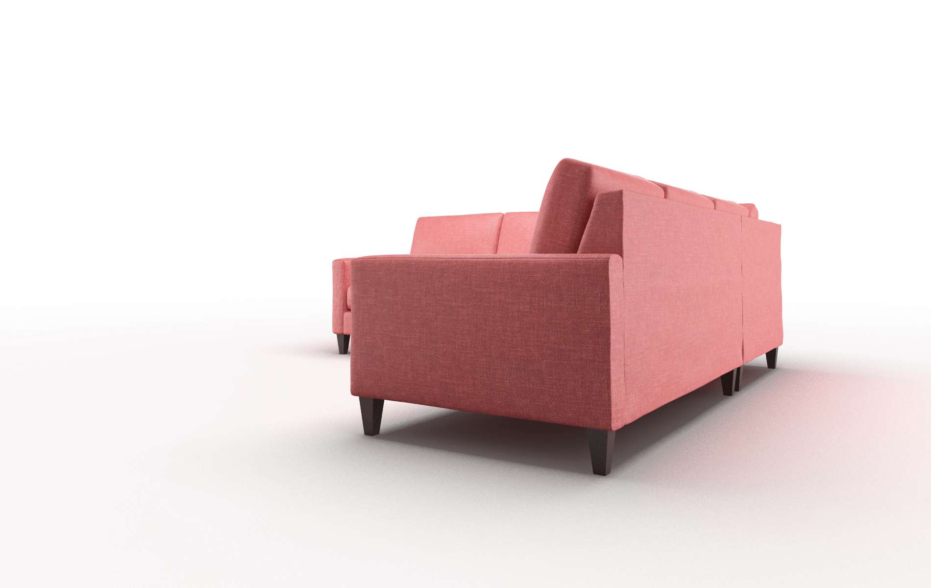 Cannes Portland Berry Sectional espresso legs 4