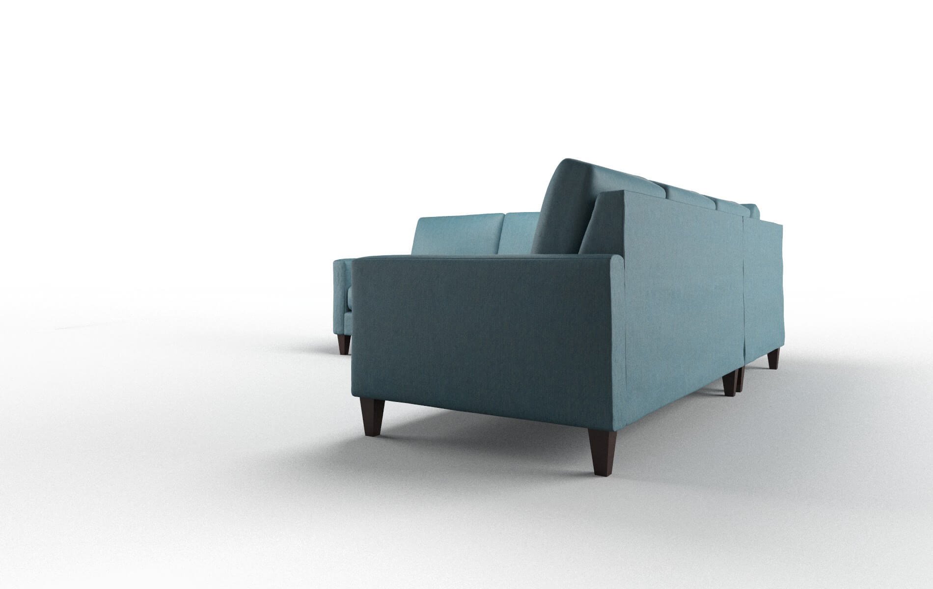 Cannes Portland Prussian Sectional espresso legs 4