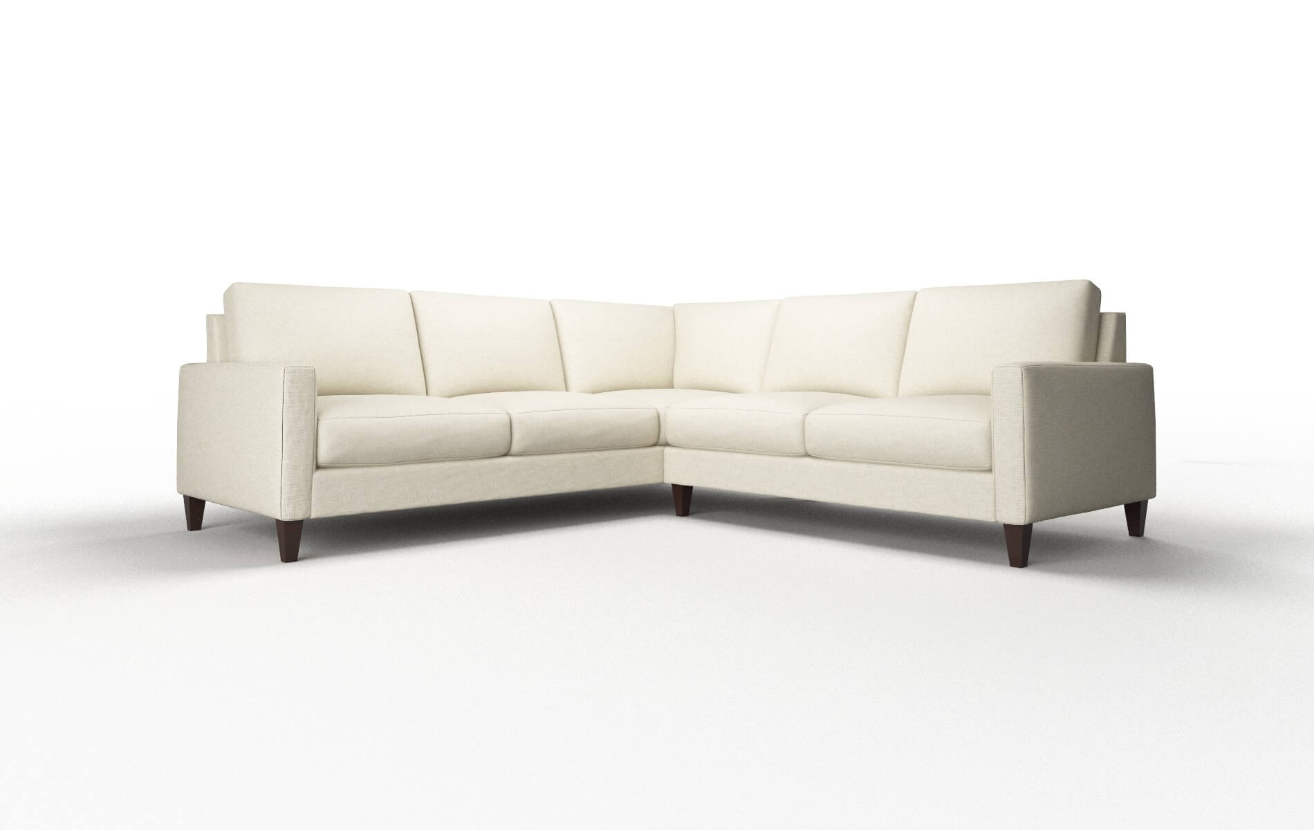 Cannes Redondo Oyster Sectional espresso legs
