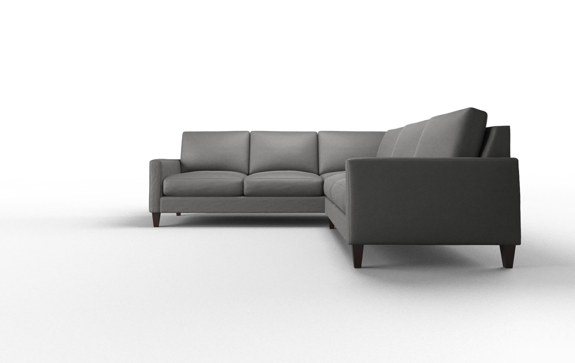 Cannes Rocket Charcoal Sectional espresso legs 5