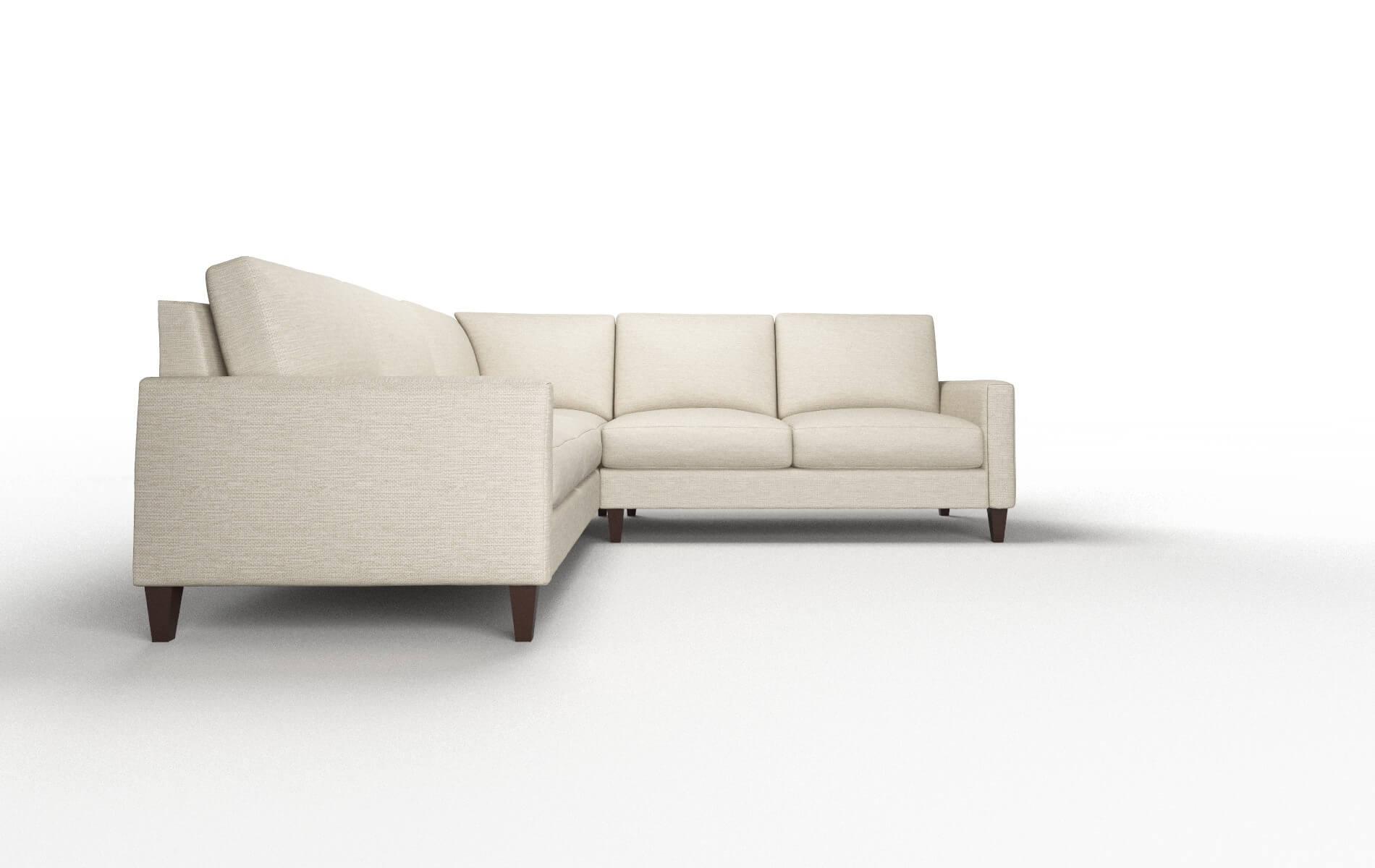 Cannes Rocket Dove Sectional espresso legs 2