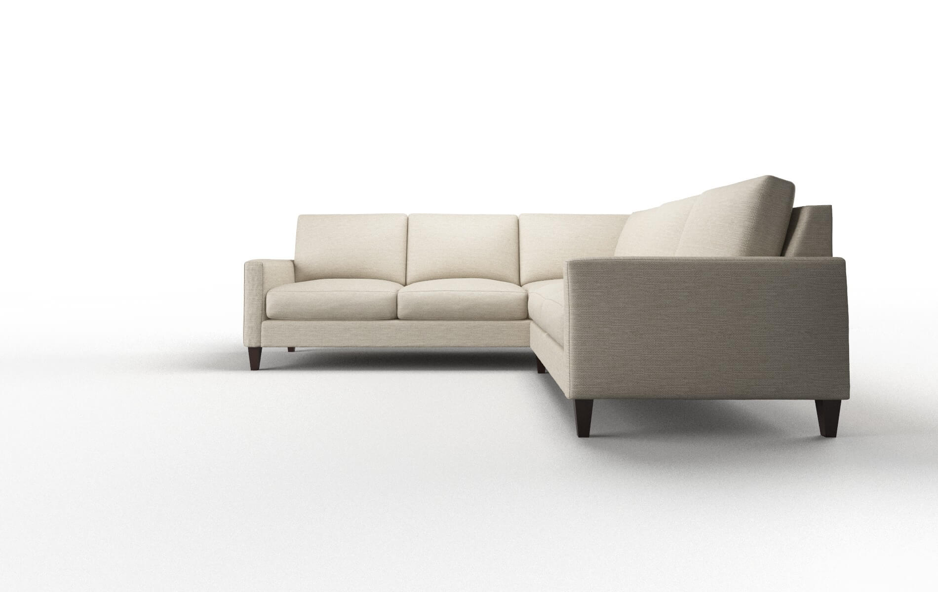 Cannes Rocket Dove Sectional espresso legs 5